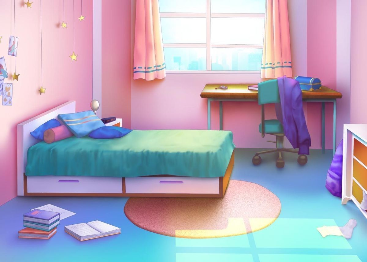 Anime Pink Bedroom Wallpapers