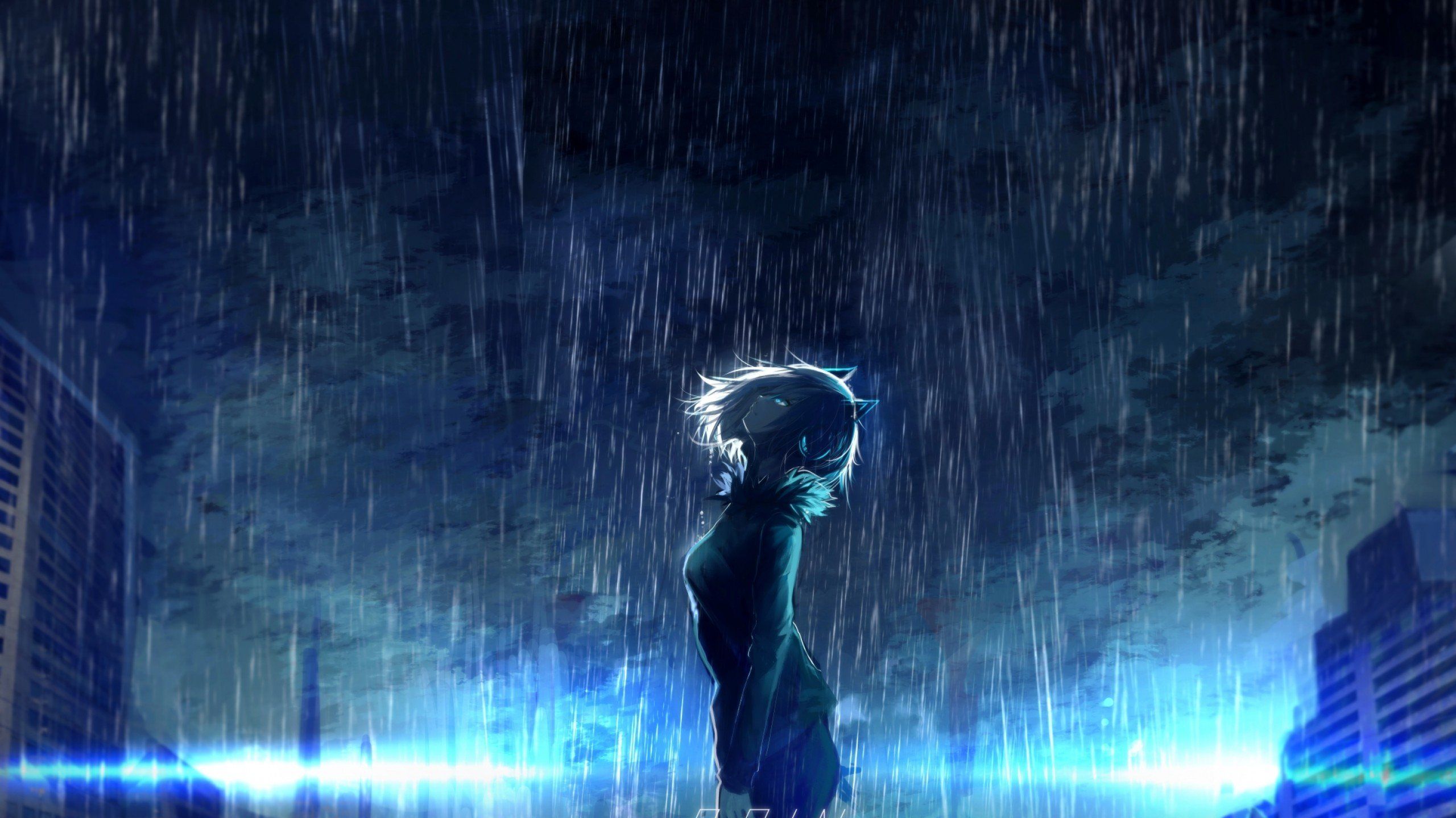 Anime Rain Scenery Wallpapers