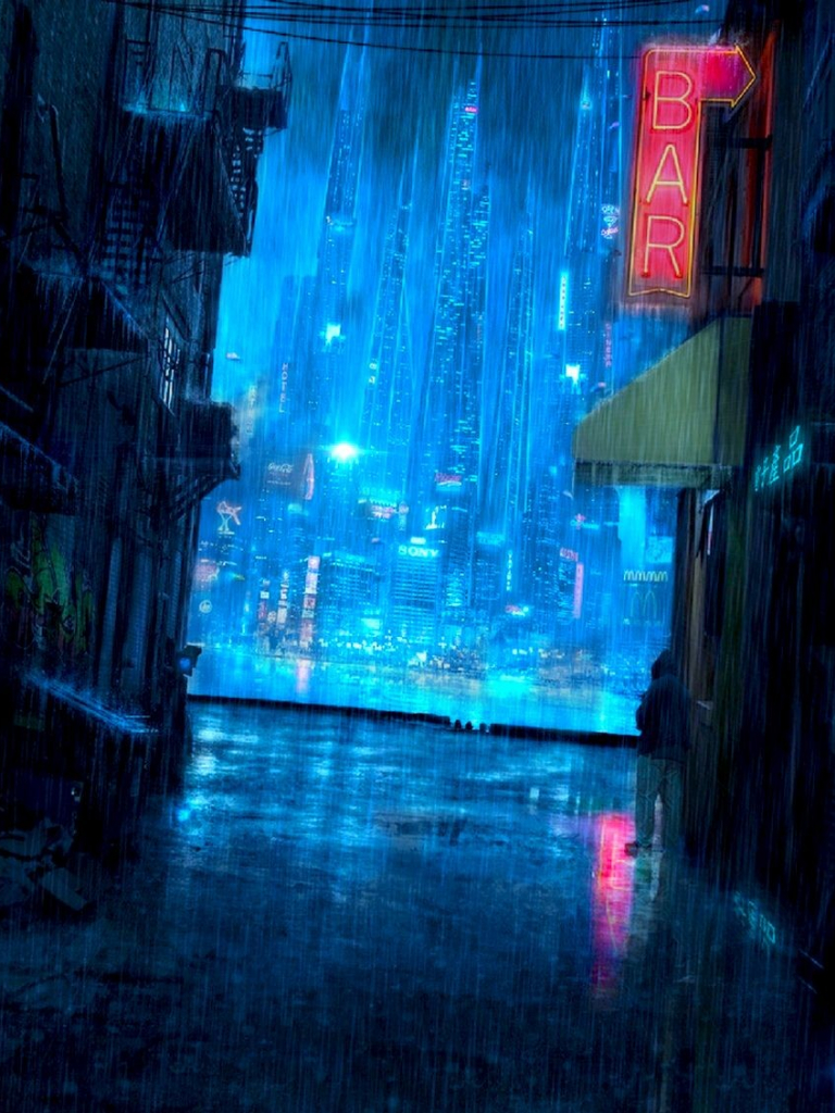 Anime Rain Scenery Wallpapers