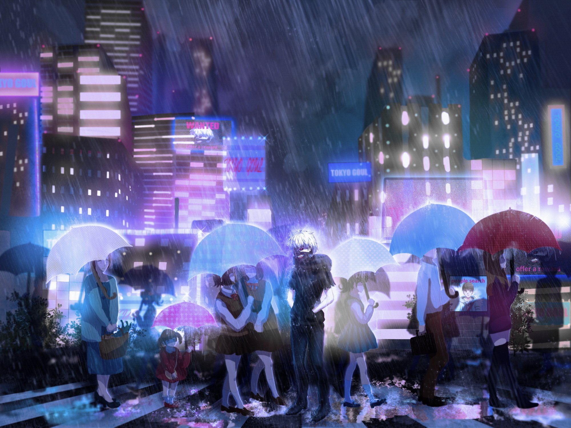 Anime Rain Scenery Wallpapers