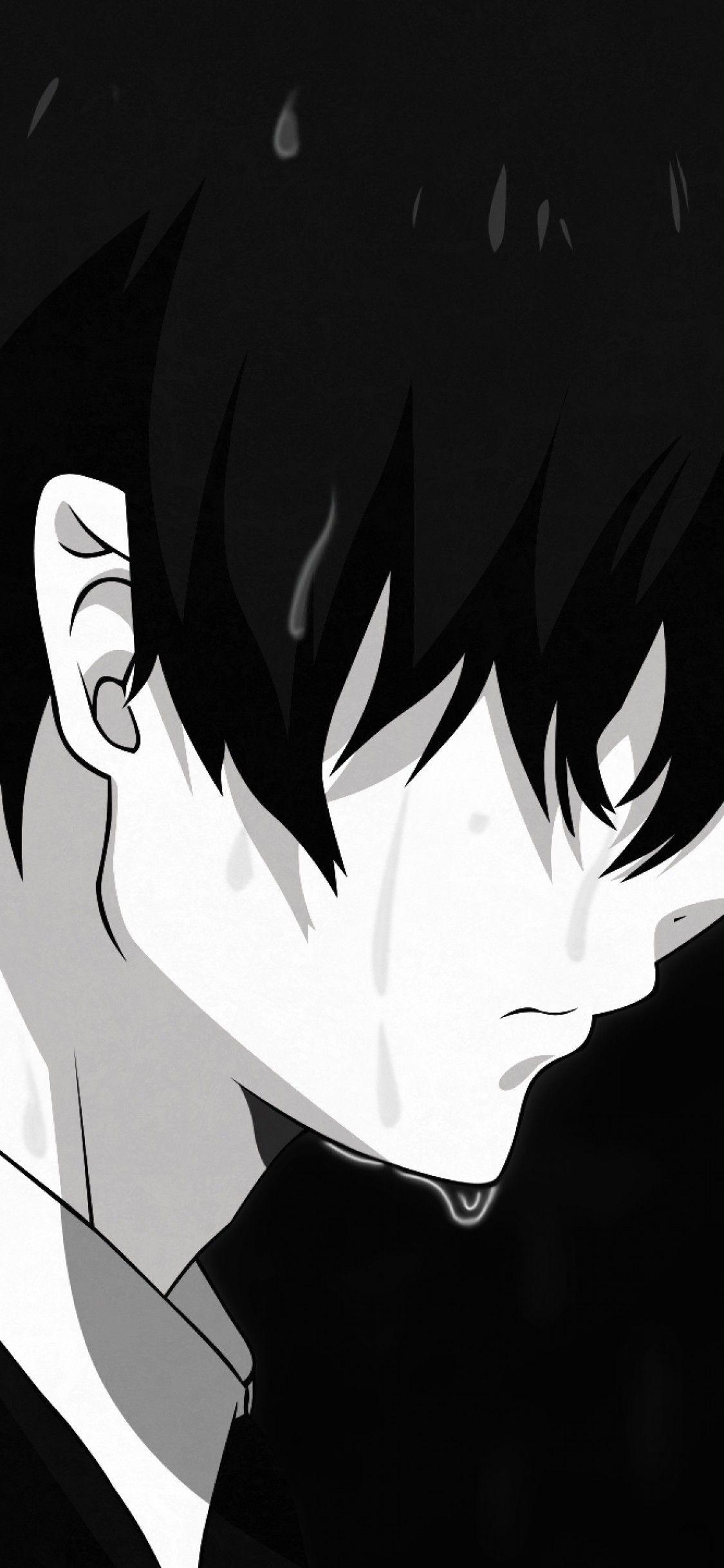 Anime Sad Black And White Wallpapers