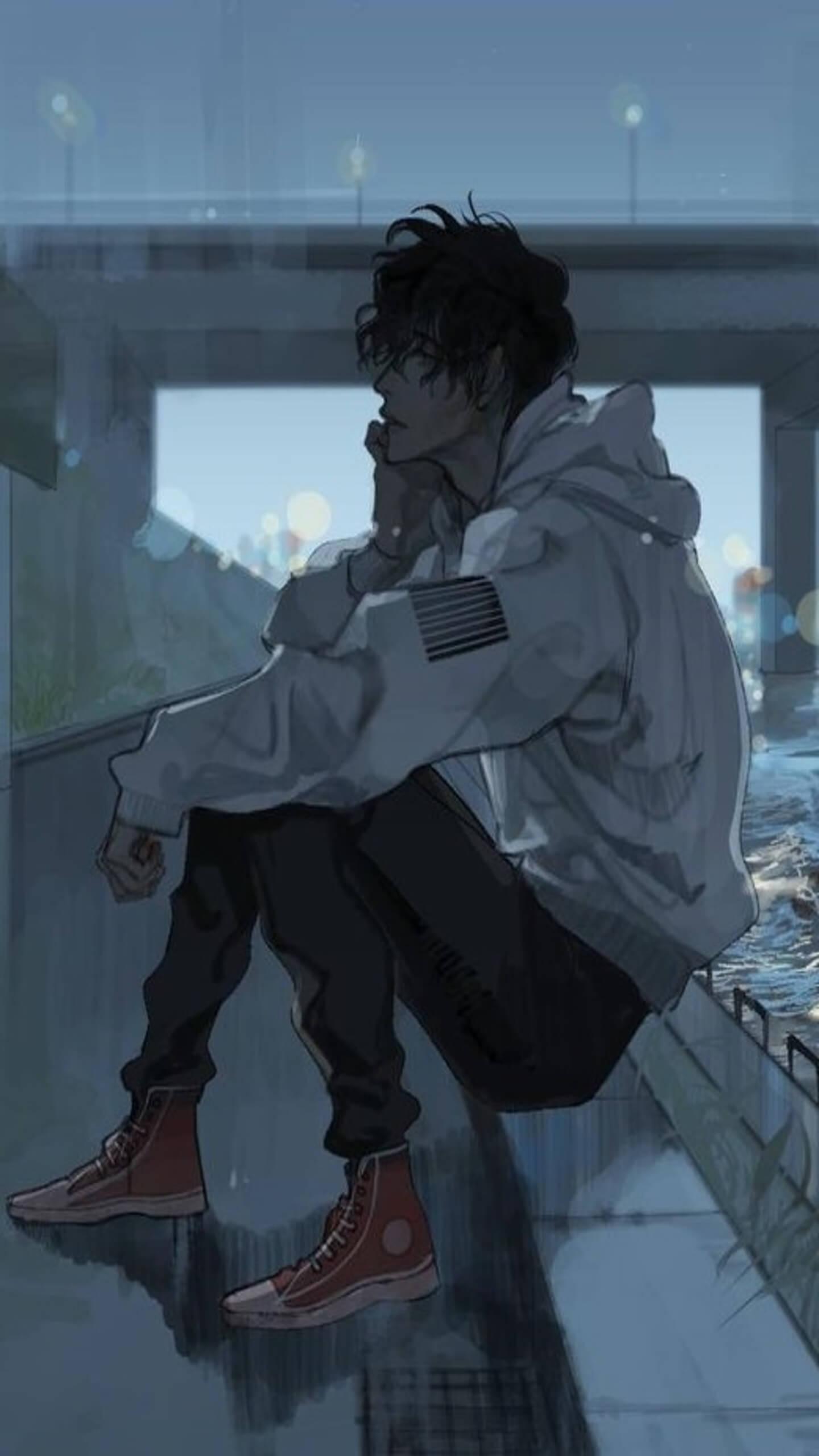 Anime Sad Boy 4K Wallpapers