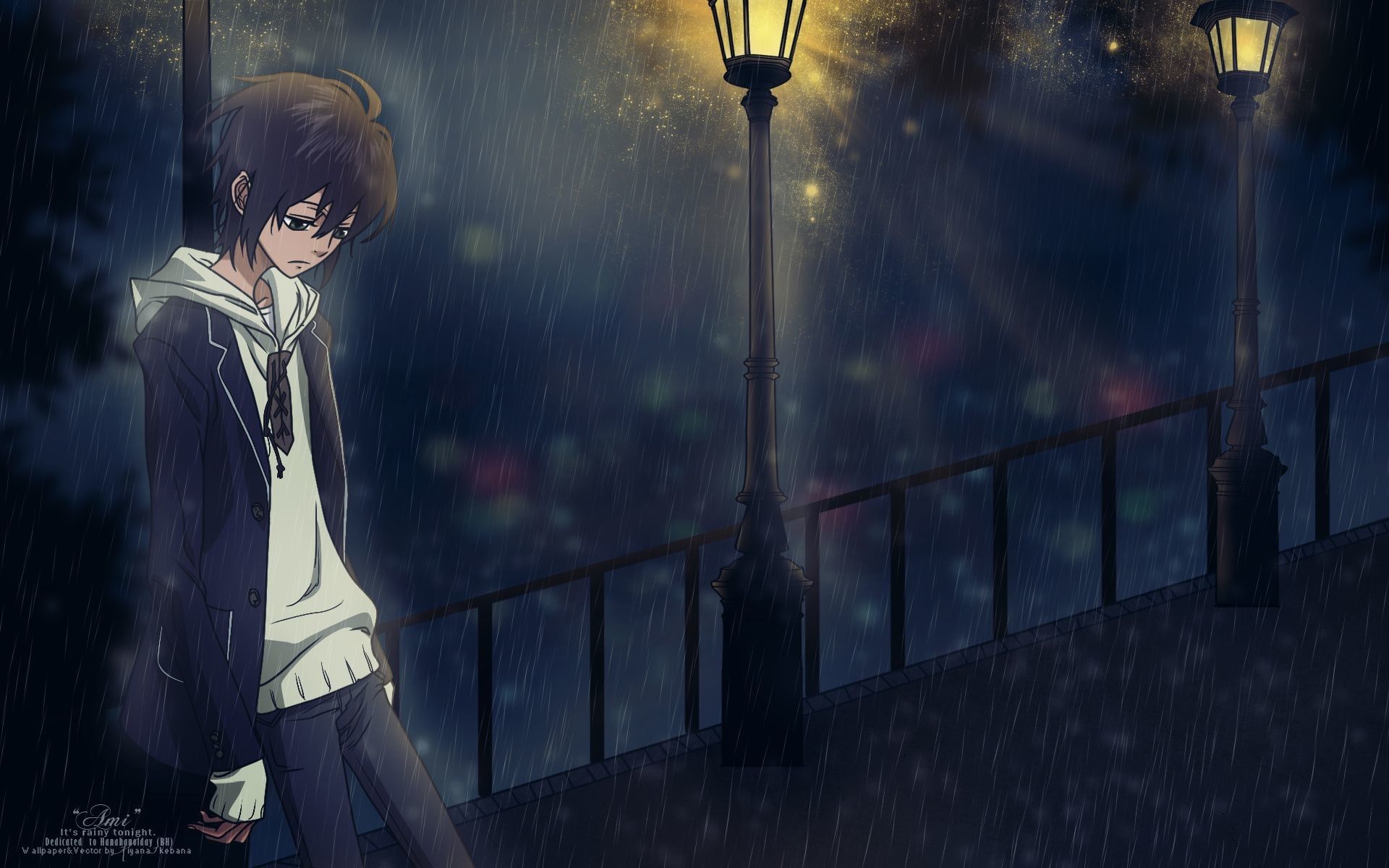 Anime Sad Rain Wallpapers