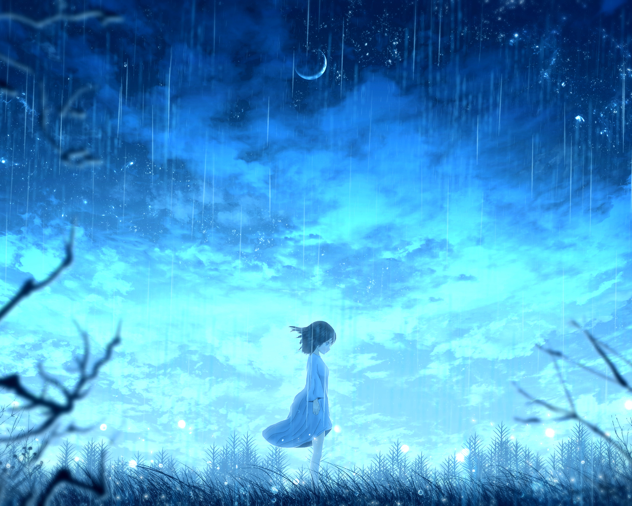 Anime Sad Rain Wallpapers