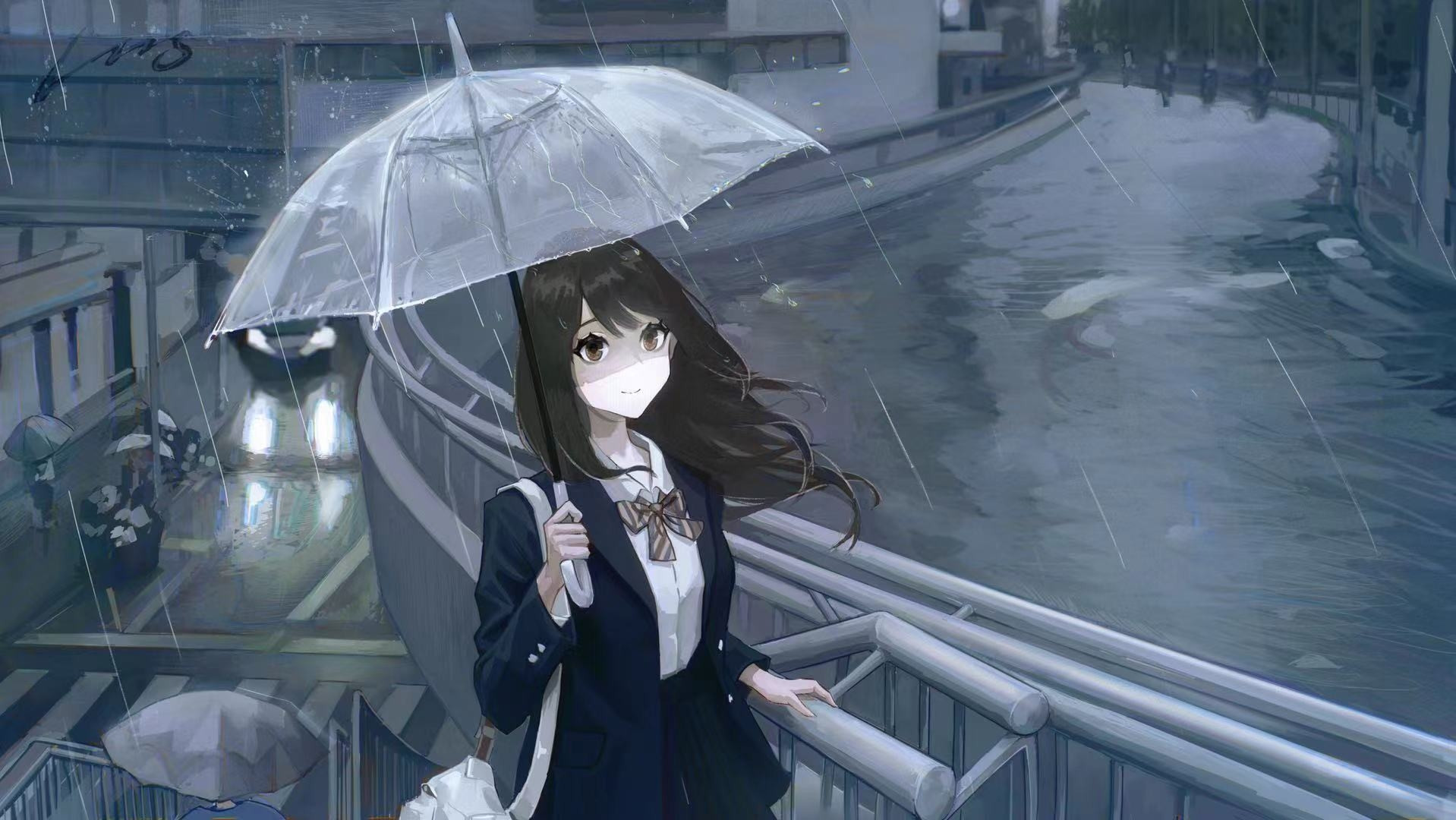 Anime Sad Rain Wallpapers