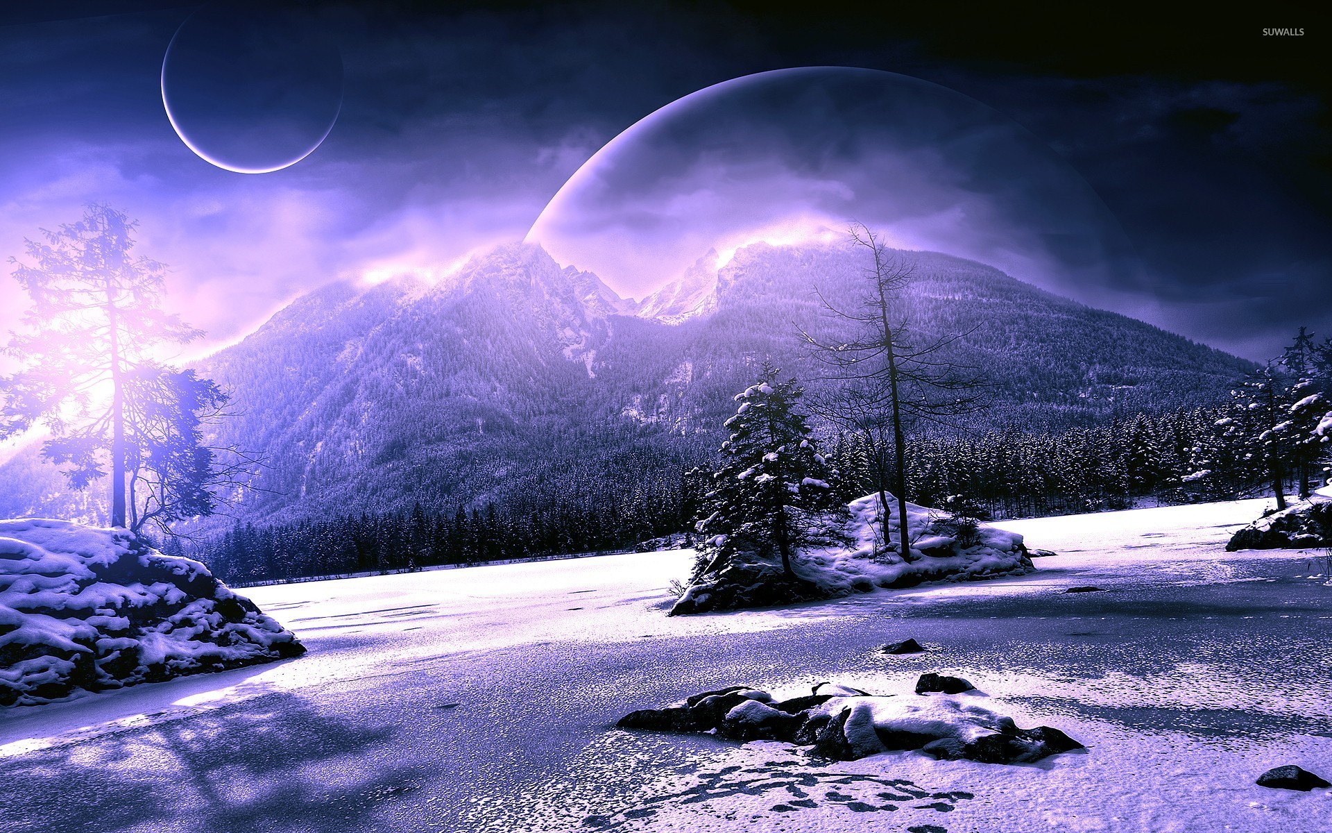 Anime Snow Landscape Wallpapers