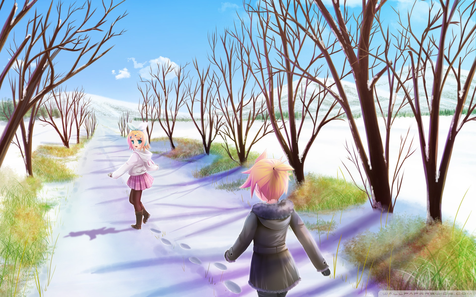 Anime Snow Landscape Wallpapers