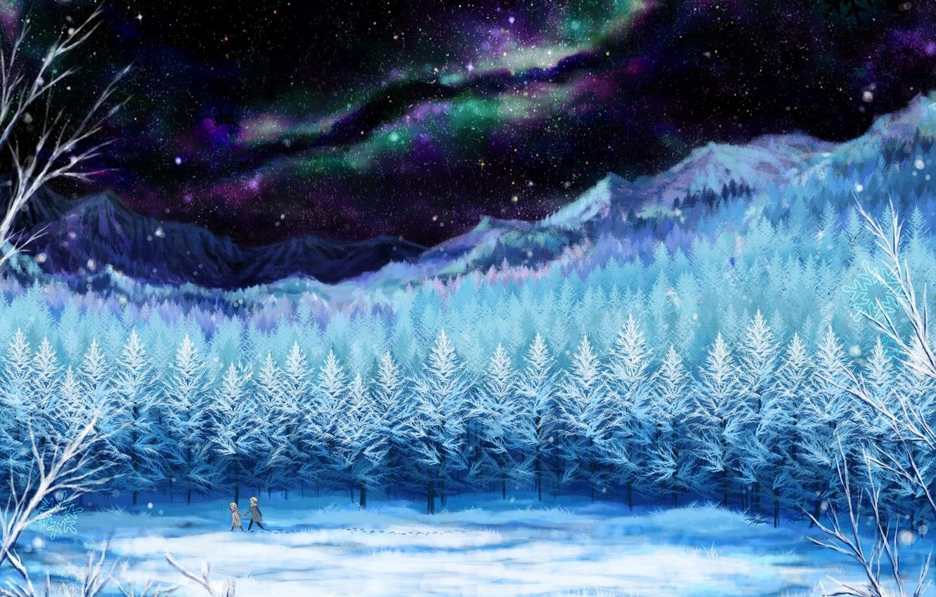 Anime Snow Landscape Wallpapers