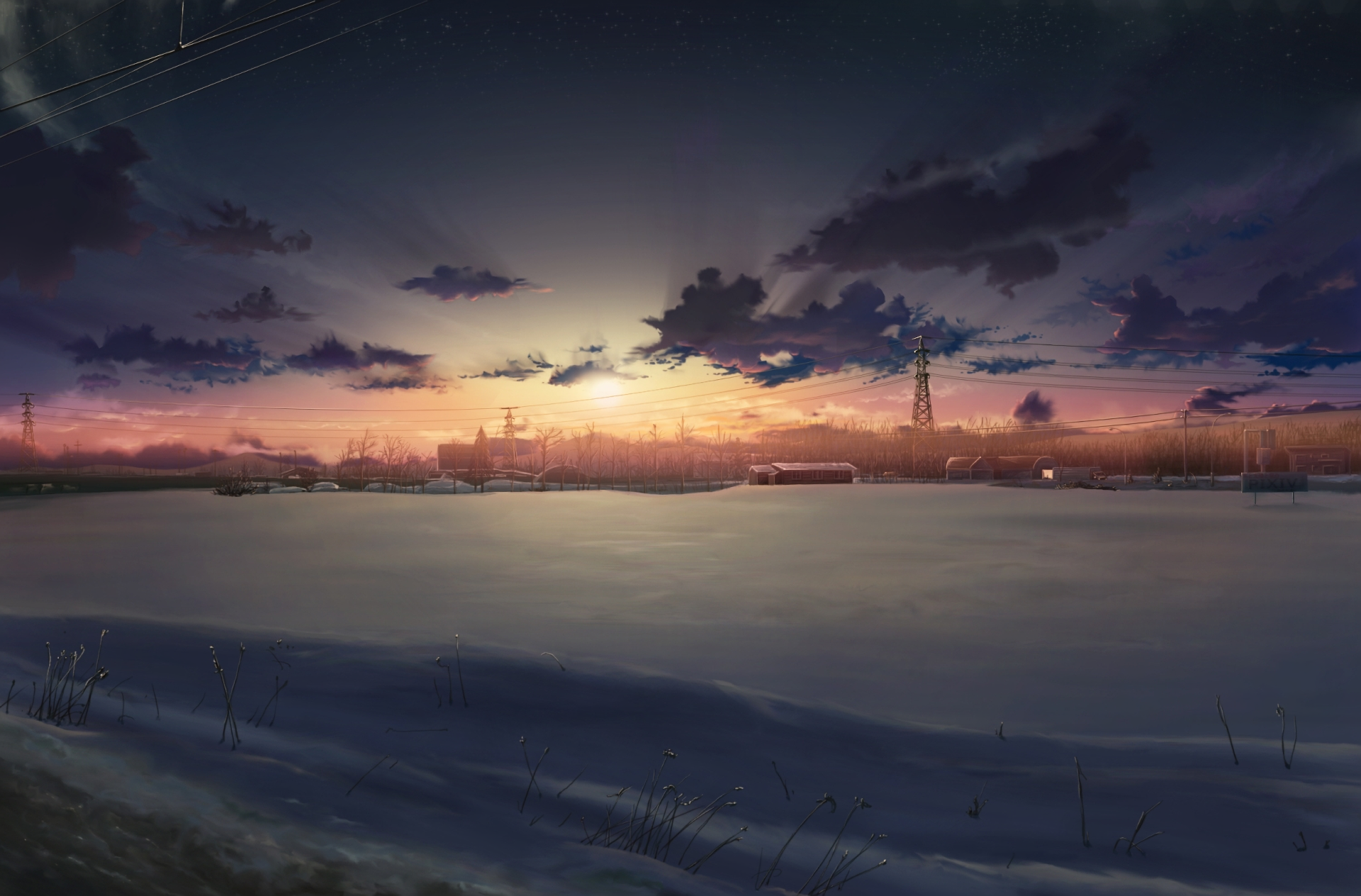 Anime Snow Landscape Wallpapers