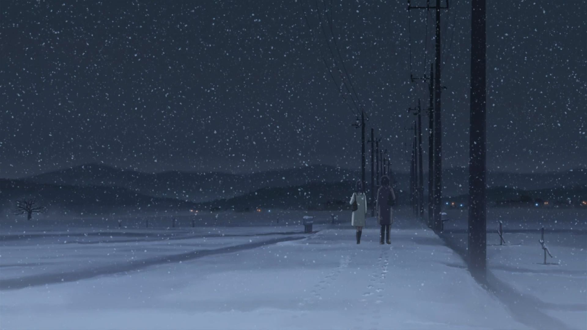 Anime Snow Landscape Wallpapers