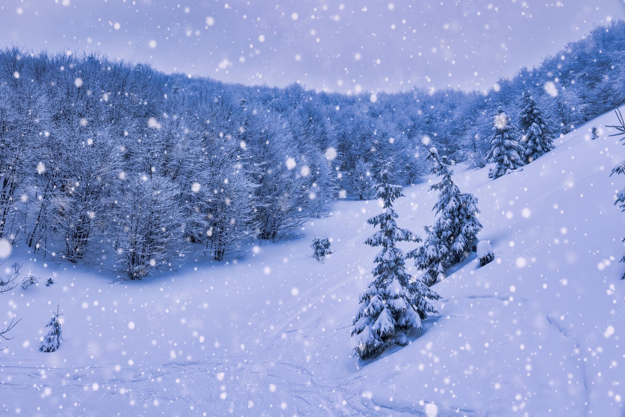 Anime Snow Landscape Wallpapers