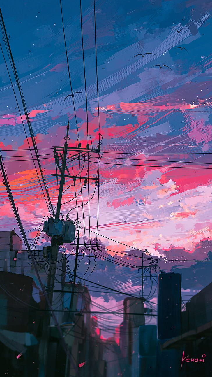 Anime Sunset Iphone Wallpapers