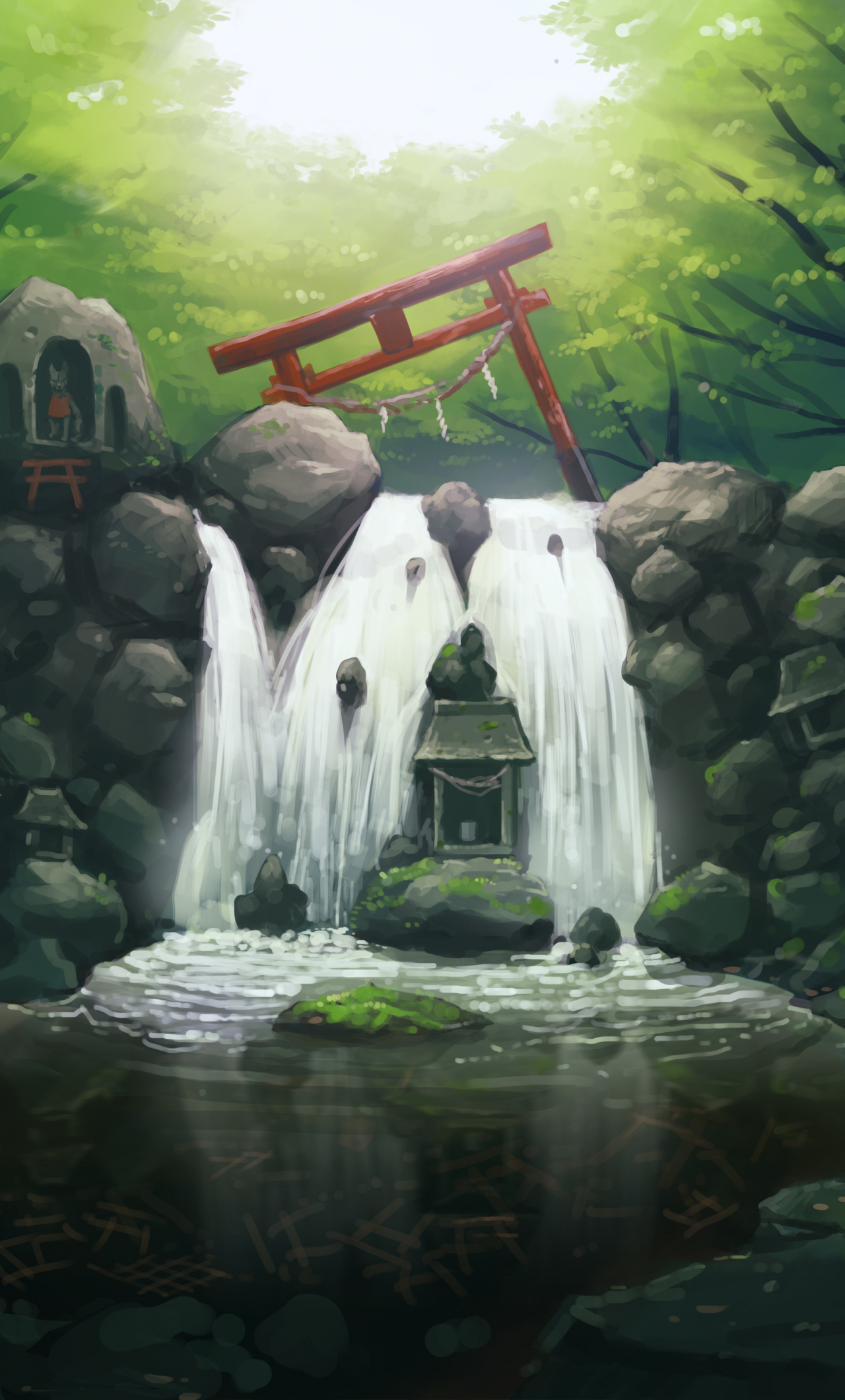 Anime Waterfall Wallpapers