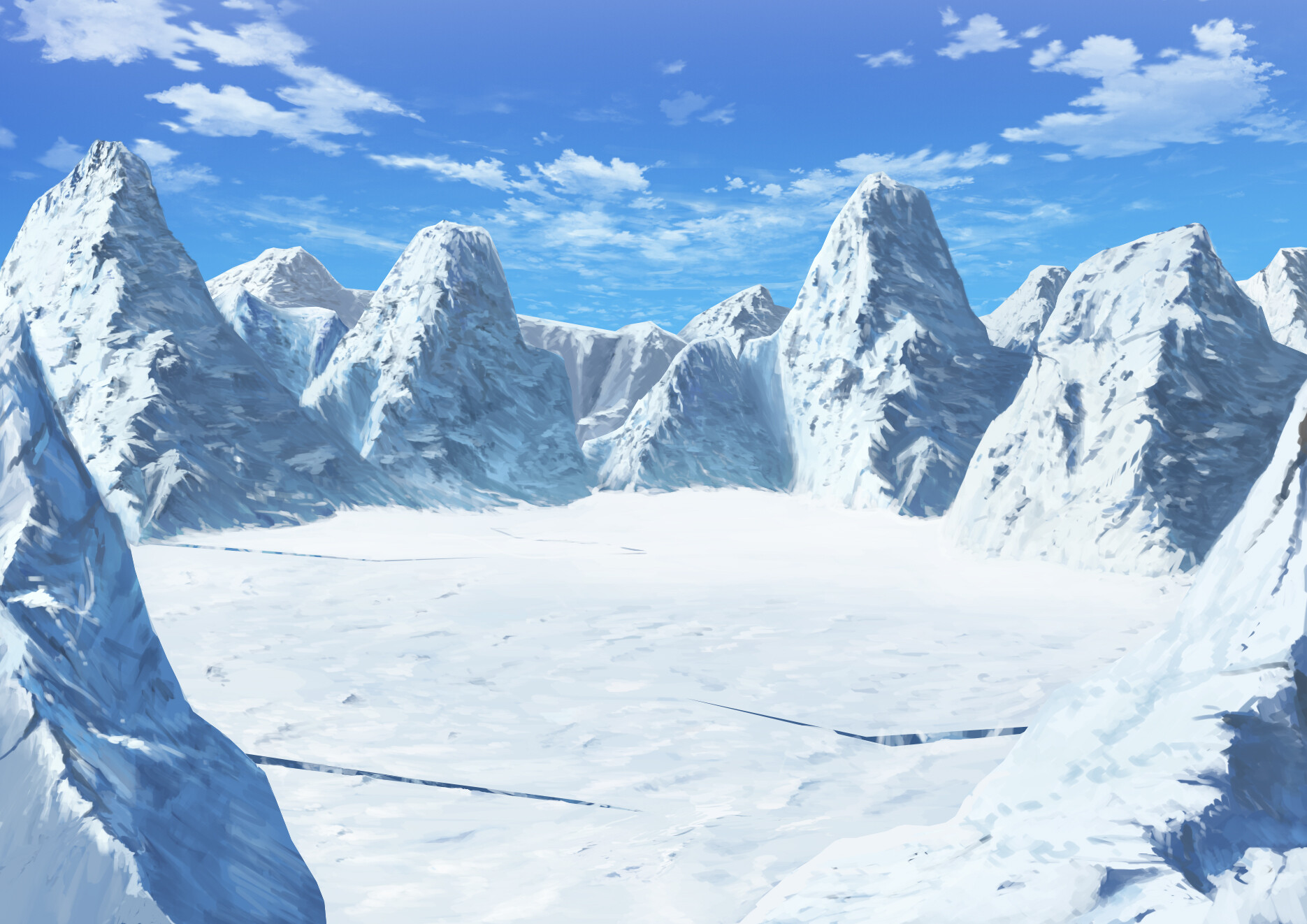 Anime Winter Mountain Wallpapers