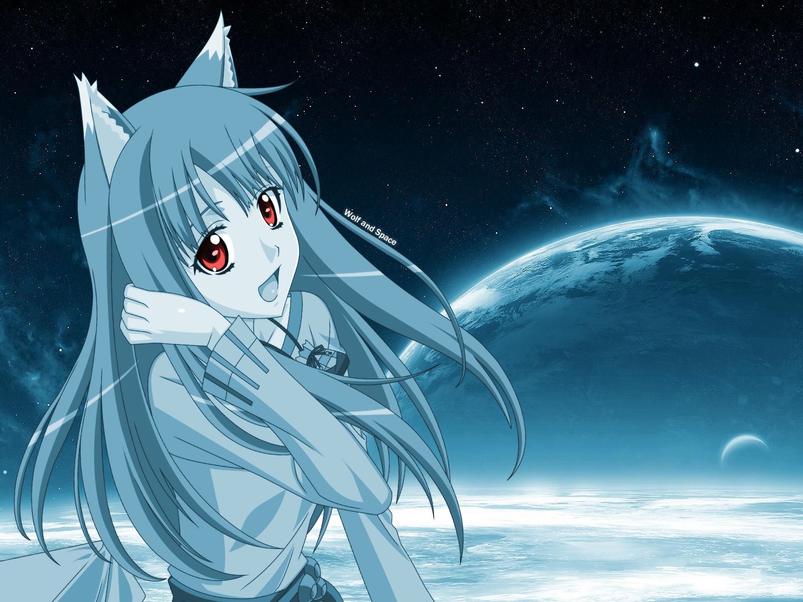 Anime Wolf Girl Galaxy Wallpapers