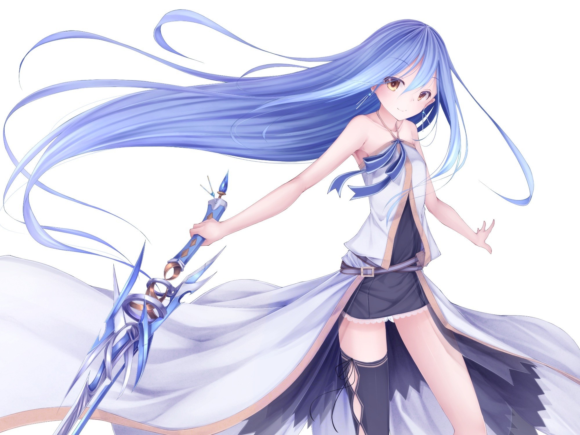 Blue Haired Anime Girl Wallpapers