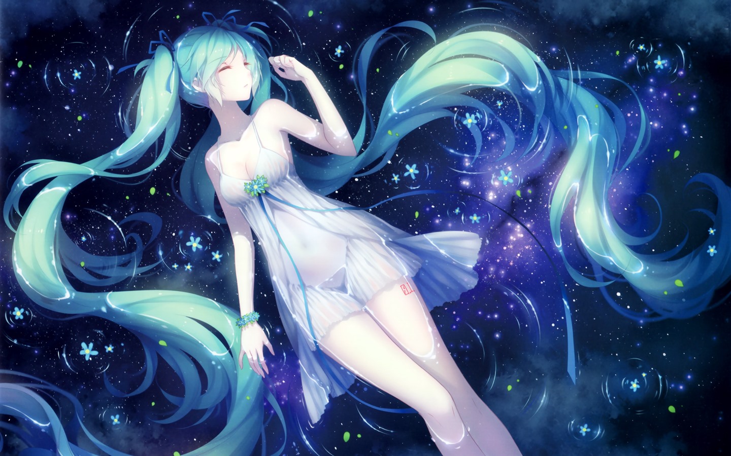 Blue Haired Anime Girl Wallpapers