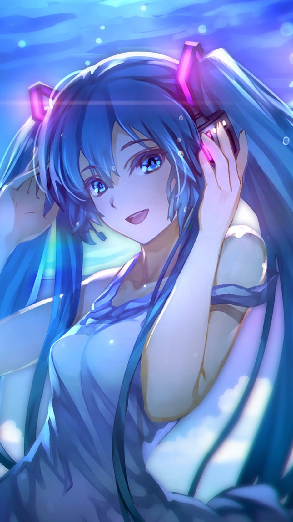 Blue Haired Anime Girl Wallpapers