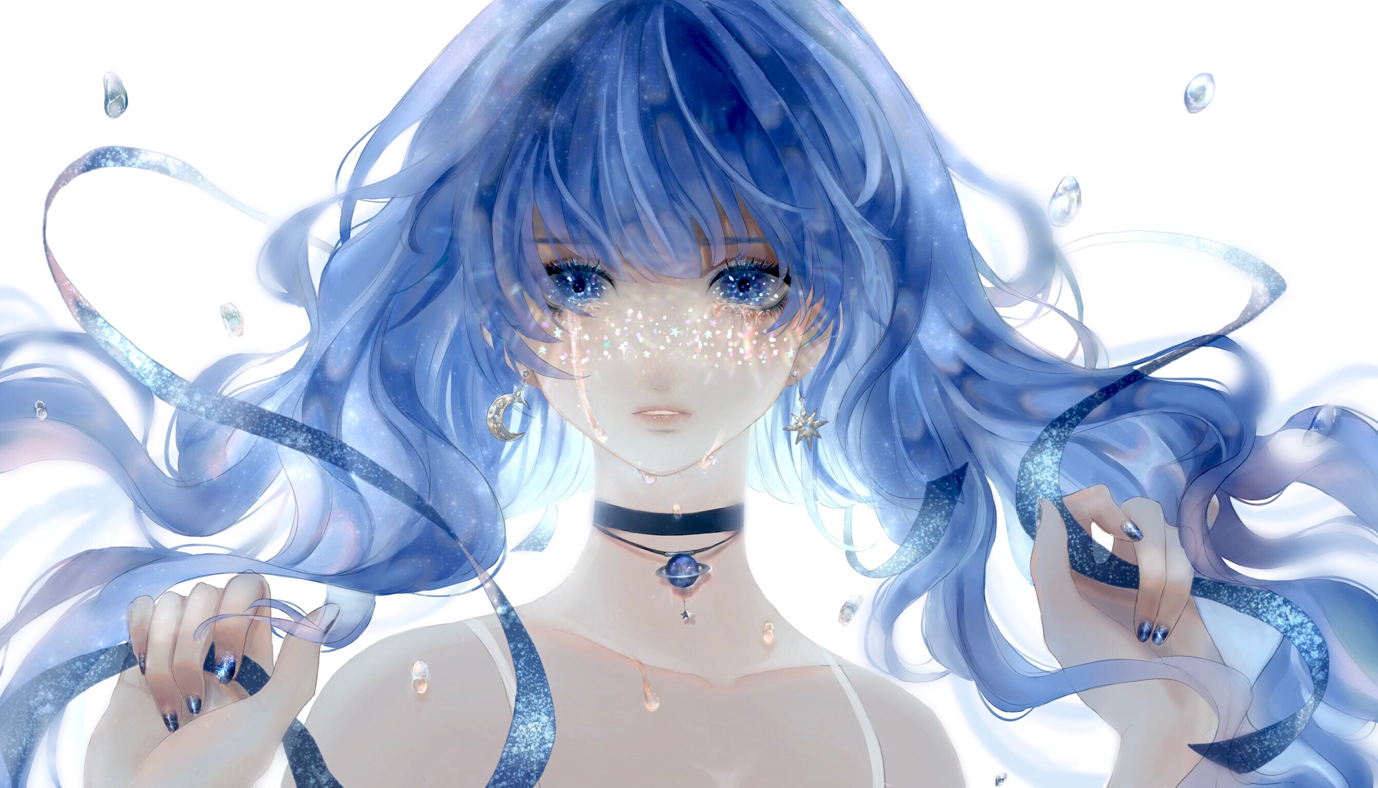 Blue Haired Anime Girl Wallpapers