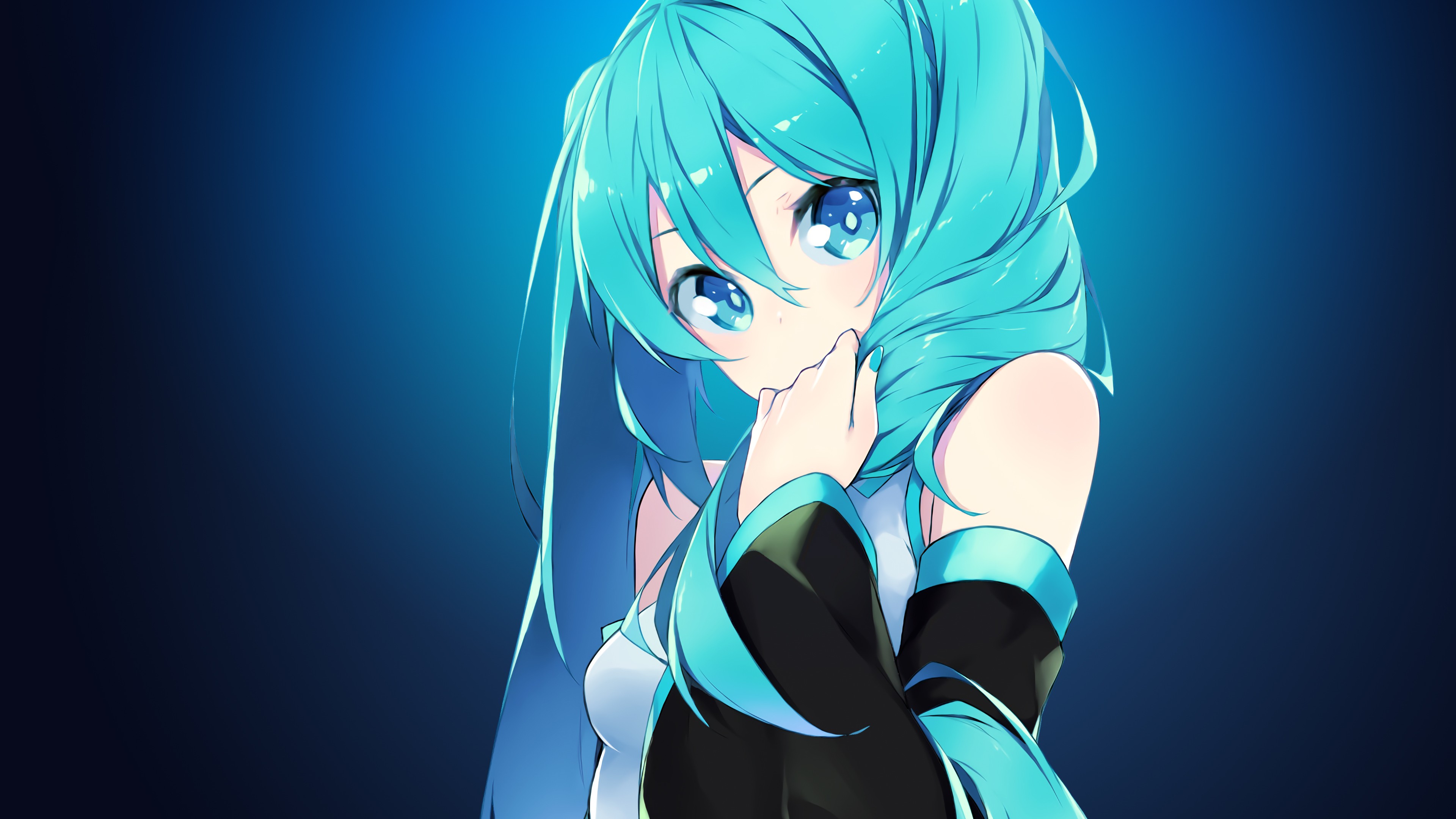 Blue Haired Anime Girl Wallpapers