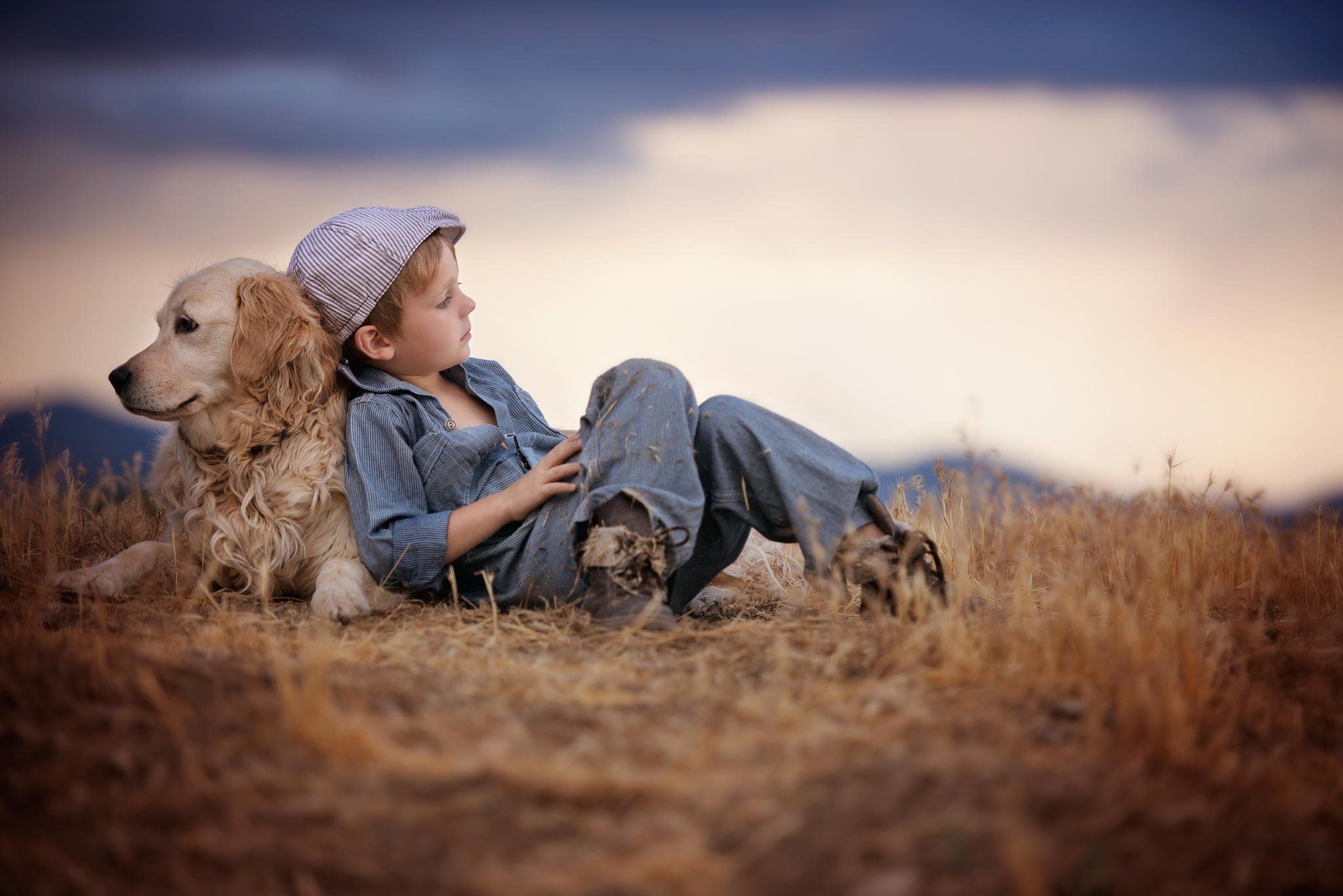 Boy And Dog Alone Wallpapers