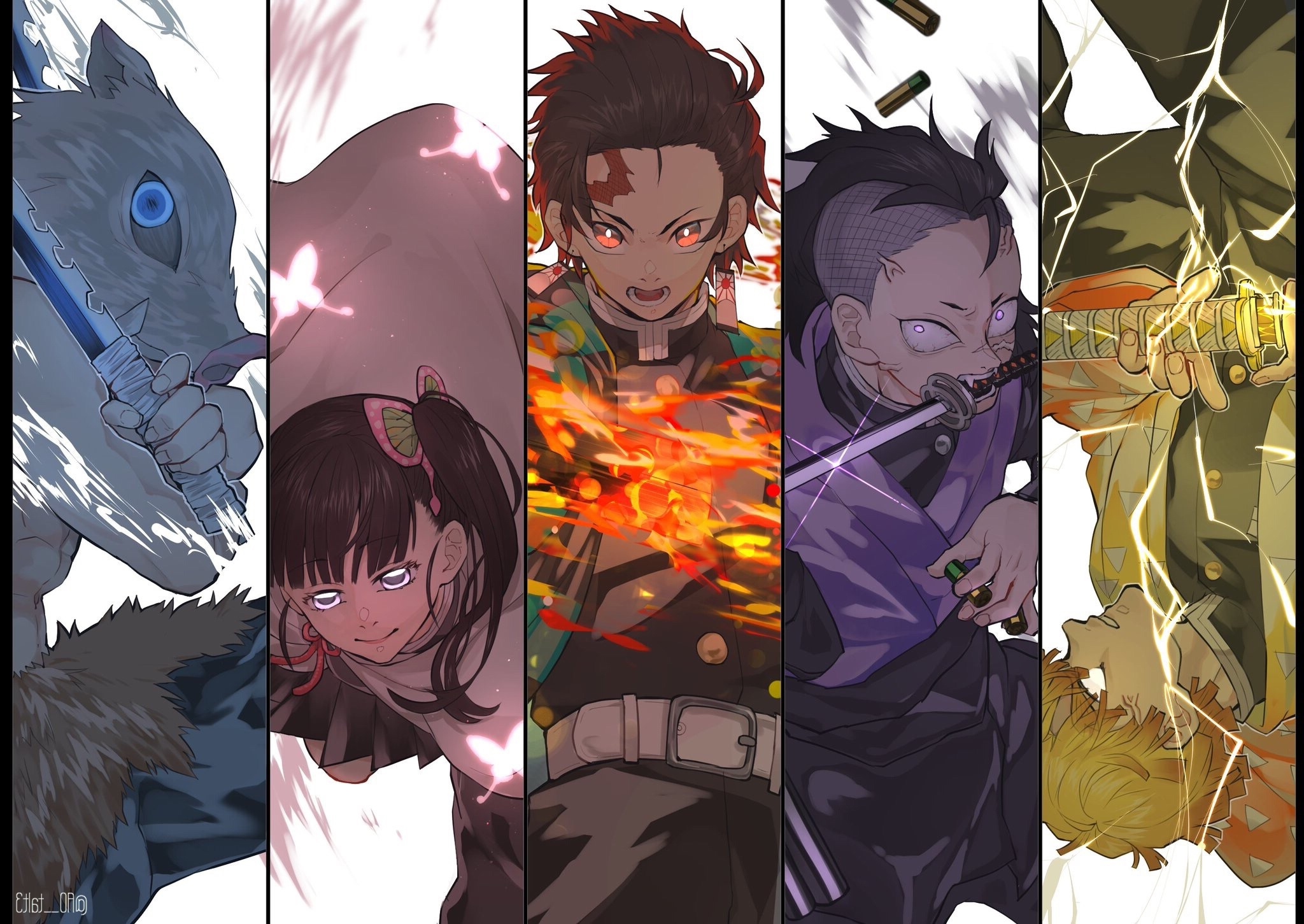 Demon Slayer Kimetsu No Yaiba 4K Characters Key Art Wallpapers