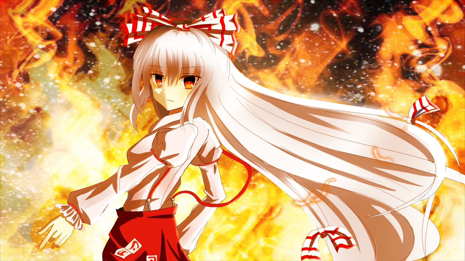 Fujiwara No Mokou 4K Art Wallpapers