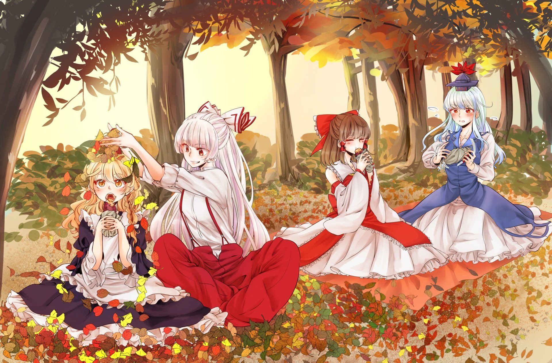 Fujiwara No Mokou 4K Art Wallpapers