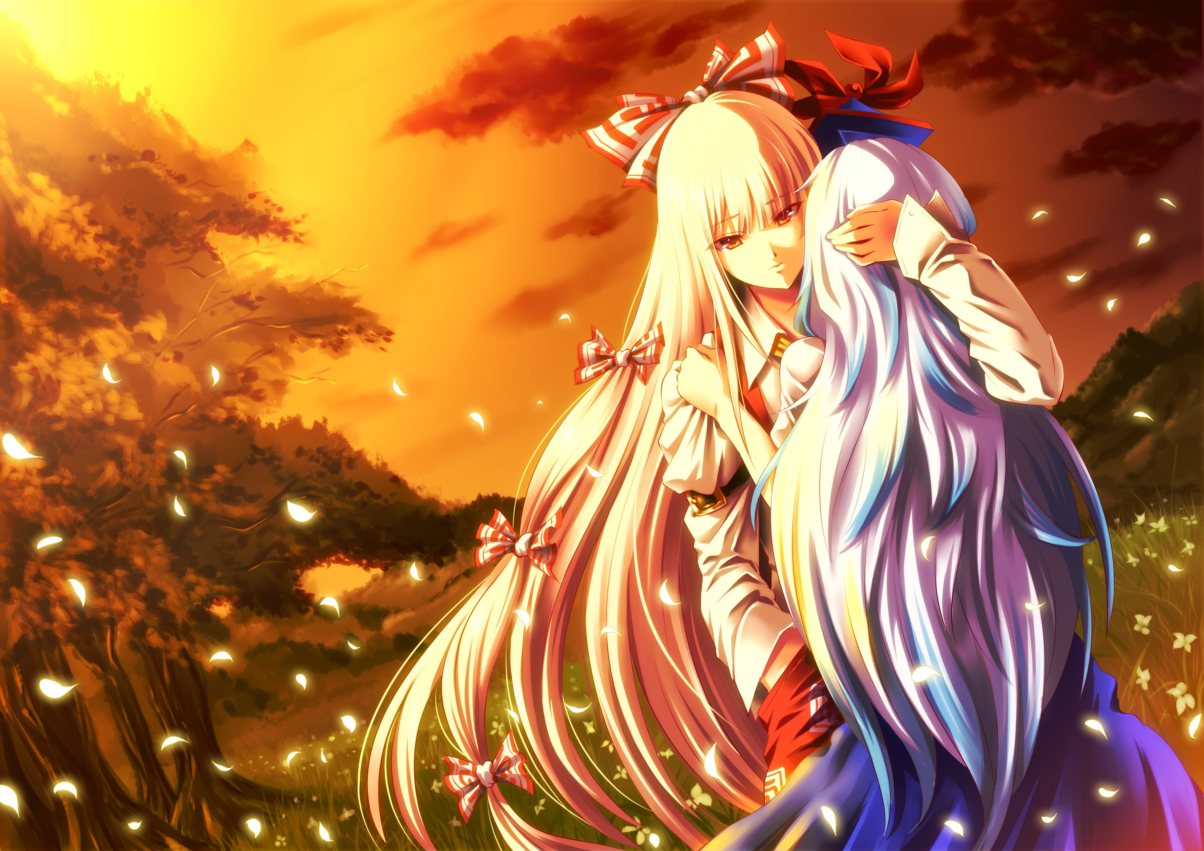 Fujiwara No Mokou 4K Art Wallpapers