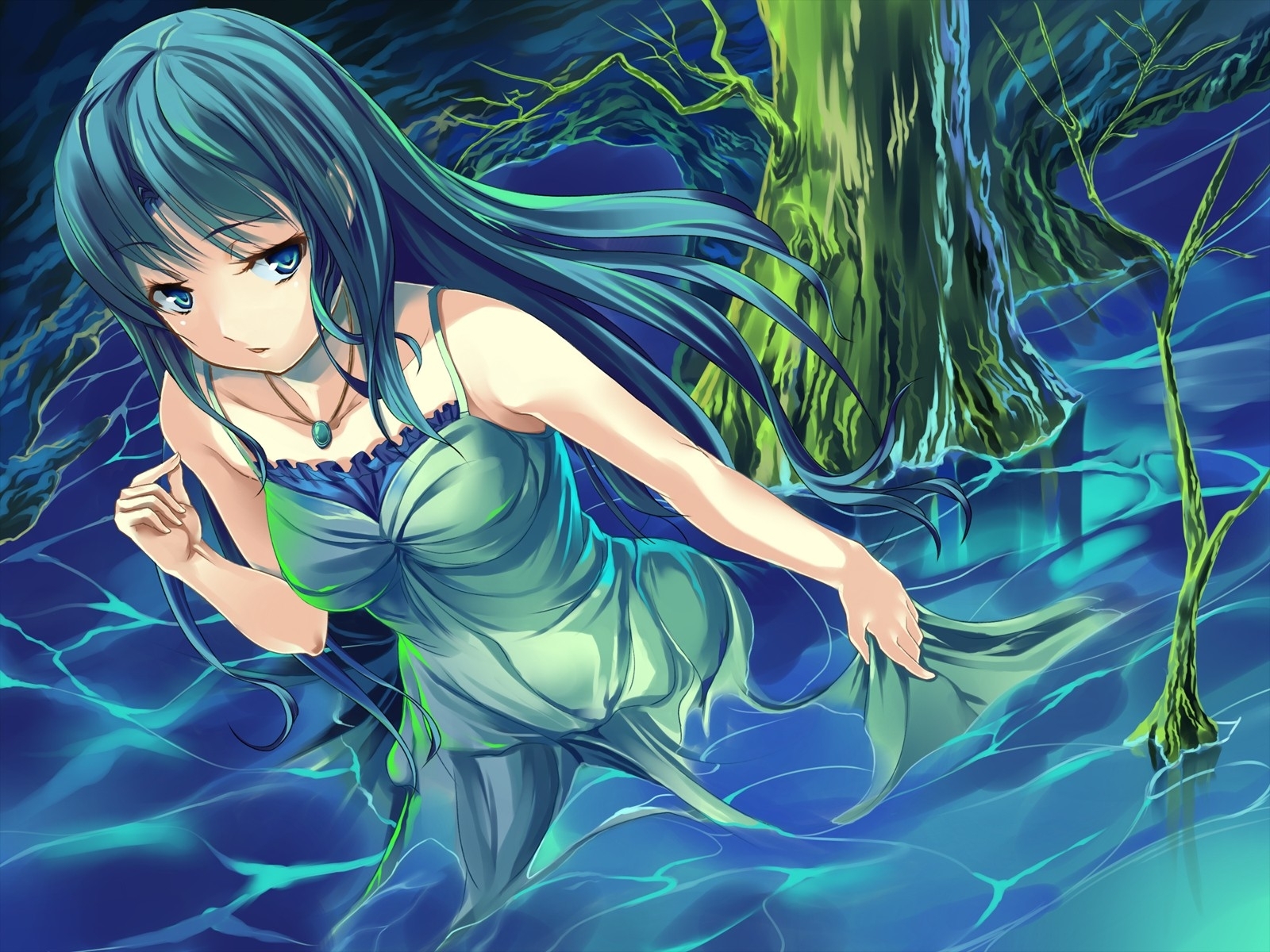 Girl In Water Anime Wallpapers