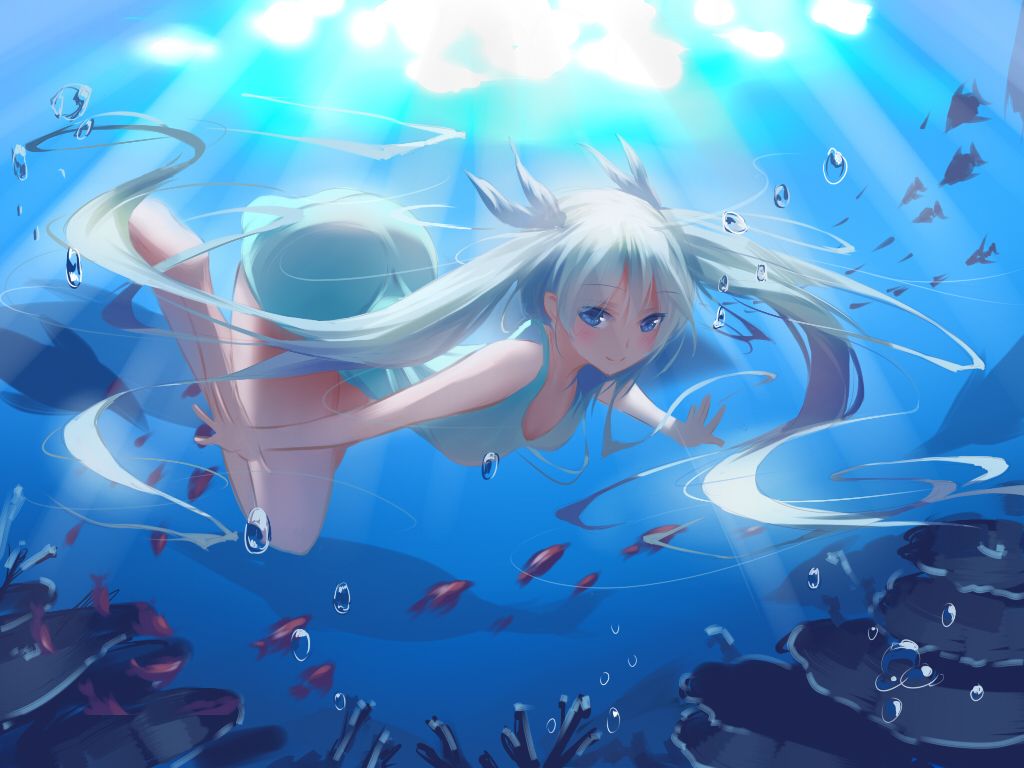 Girl In Water Anime Wallpapers