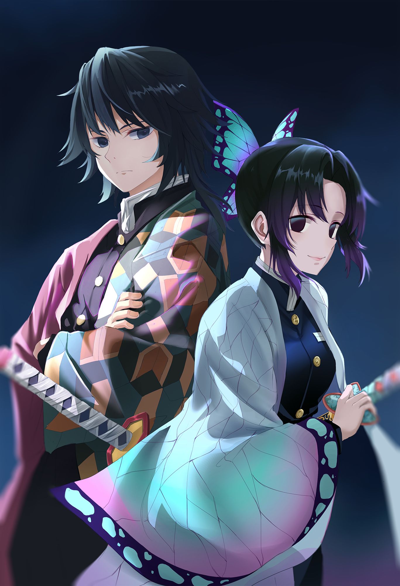 Giyuu Tomioka And Shinobu Kochou Wallpapers