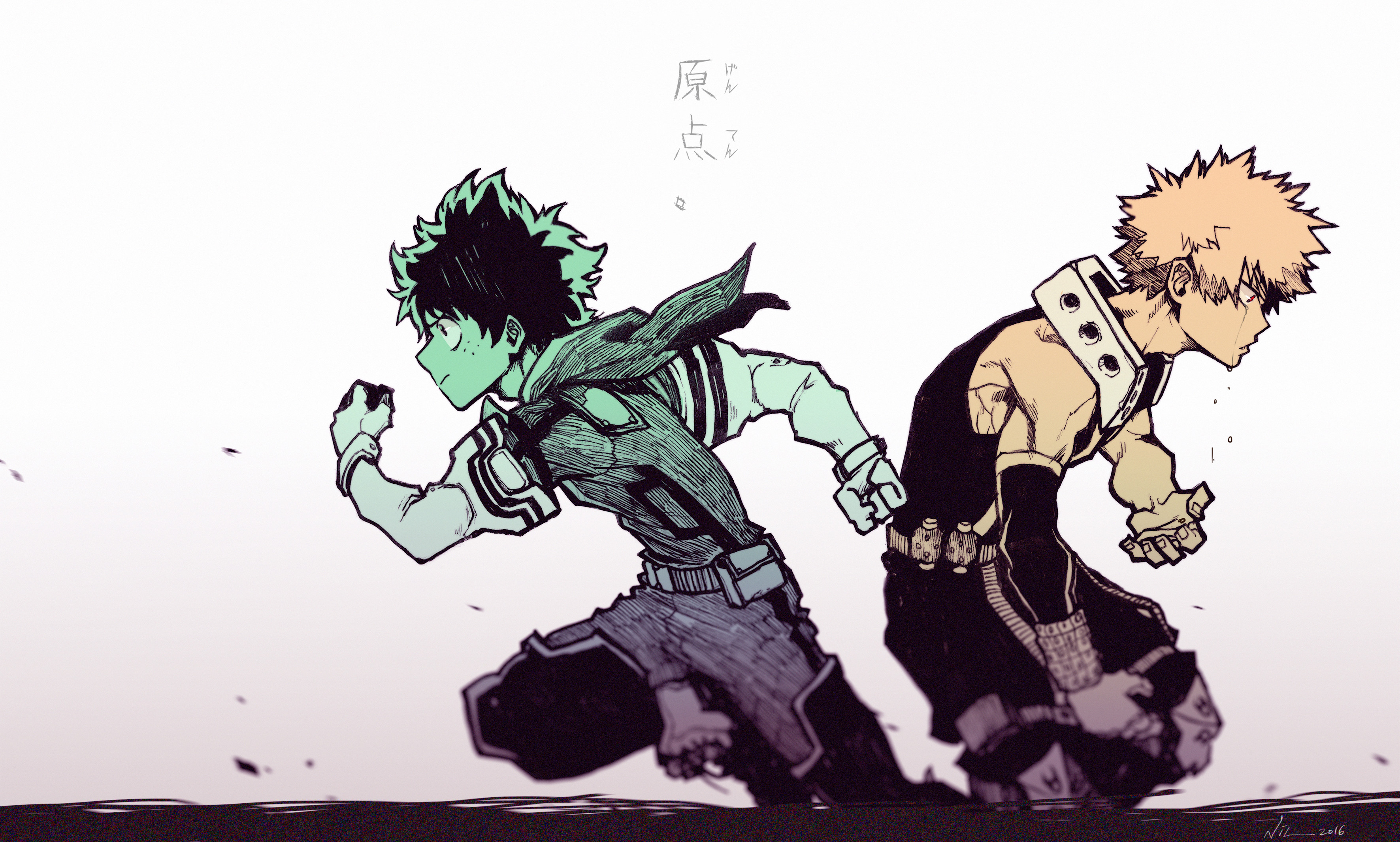 Izuku Midoriya And Katsuki Bakugou Art Wallpapers