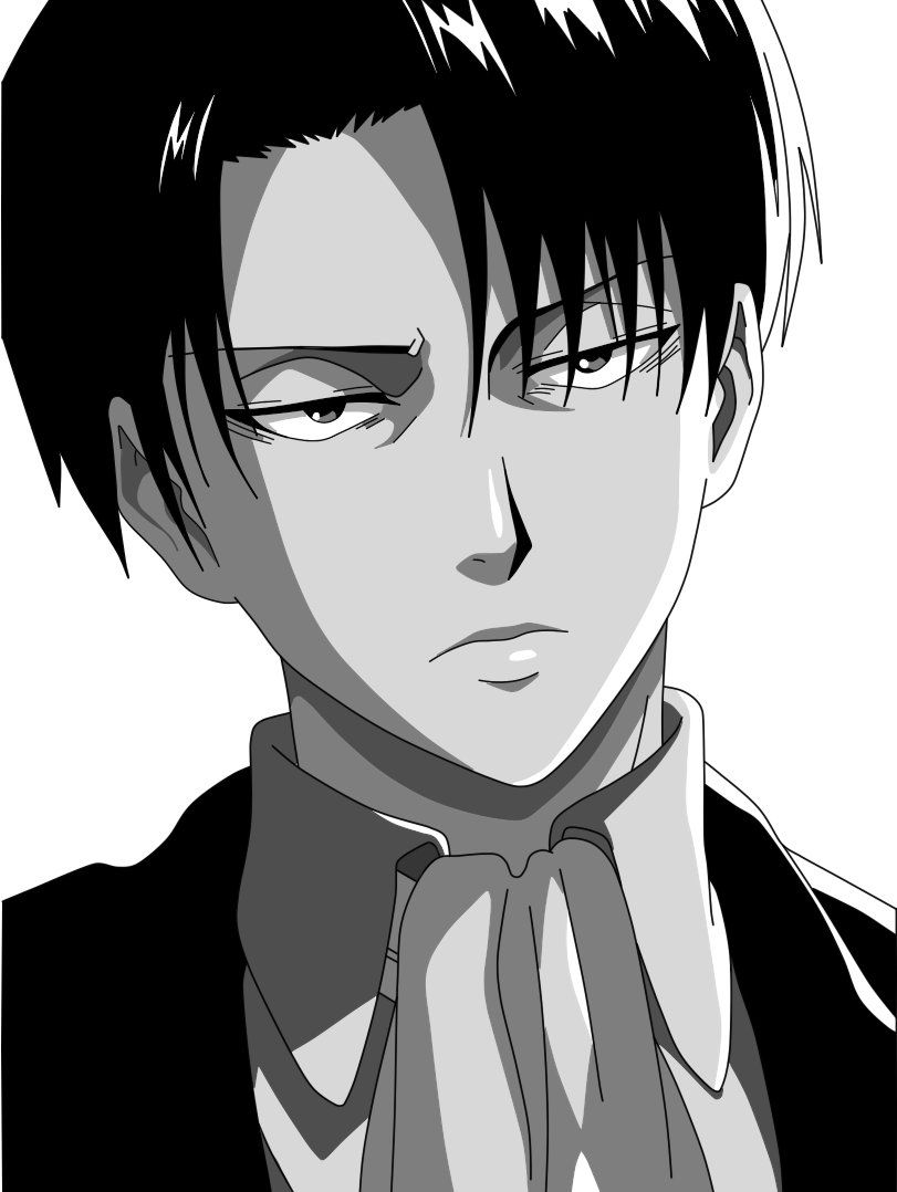 Levi Ackerman Monochrome Wallpapers