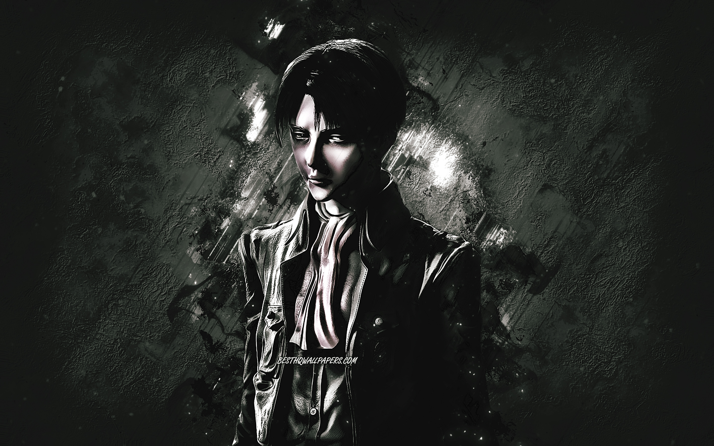 Levi Ackerman Monochrome Wallpapers