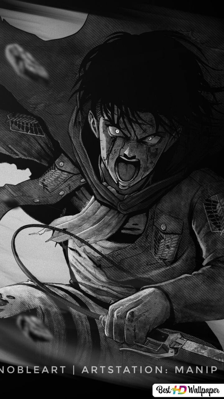 Levi Ackerman Monochrome Wallpapers