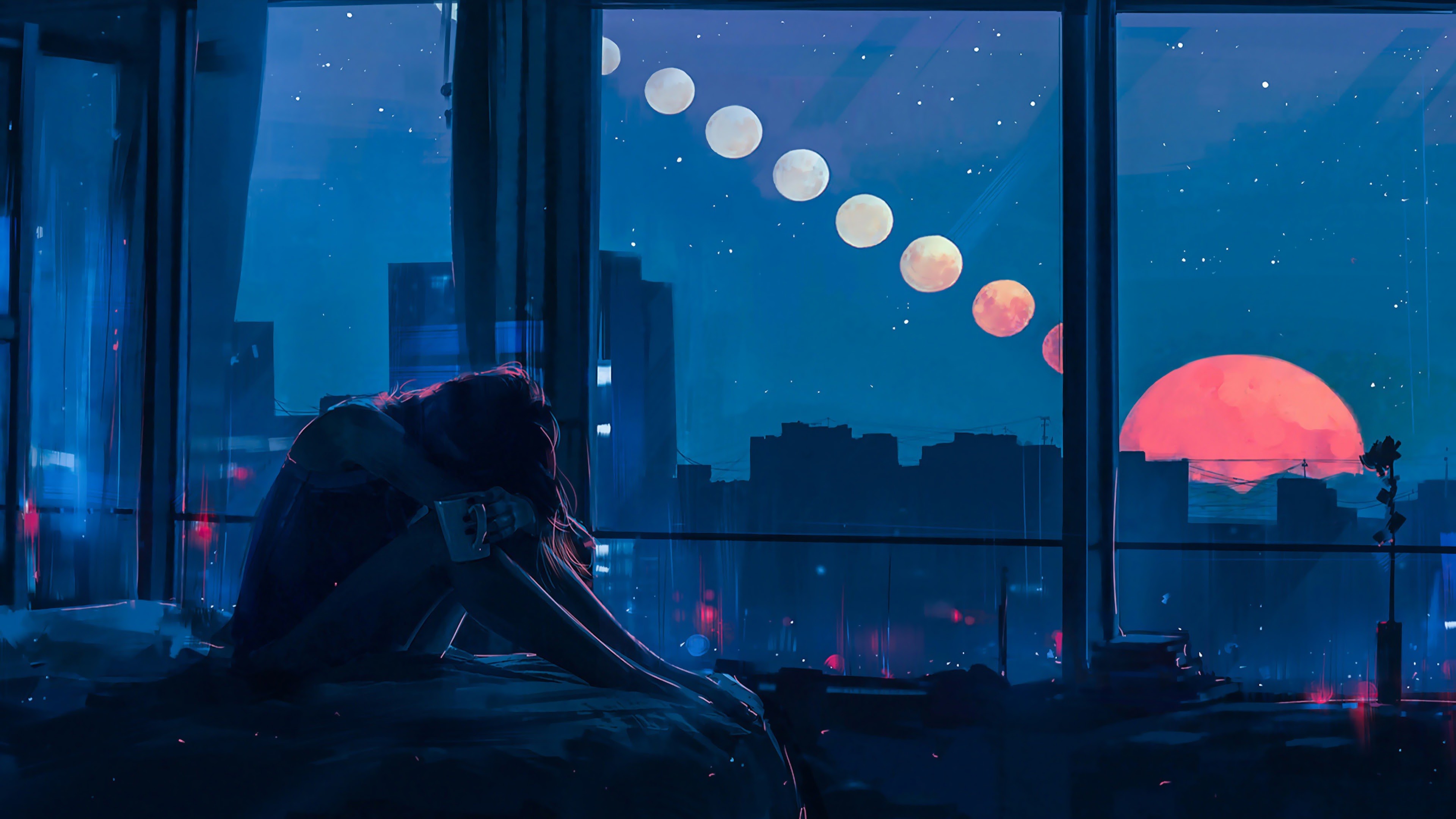 Lonely Girl Starring Shooting Star Wallpapers