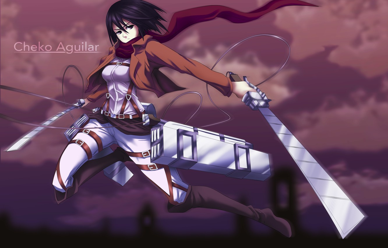 Mikasa Ackerman With Sword Wallpapers