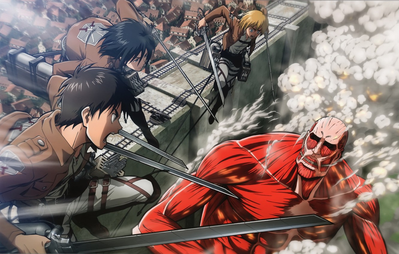 Mikasa Ackerman, Eren Yeager And Armin Arlert Wallpapers