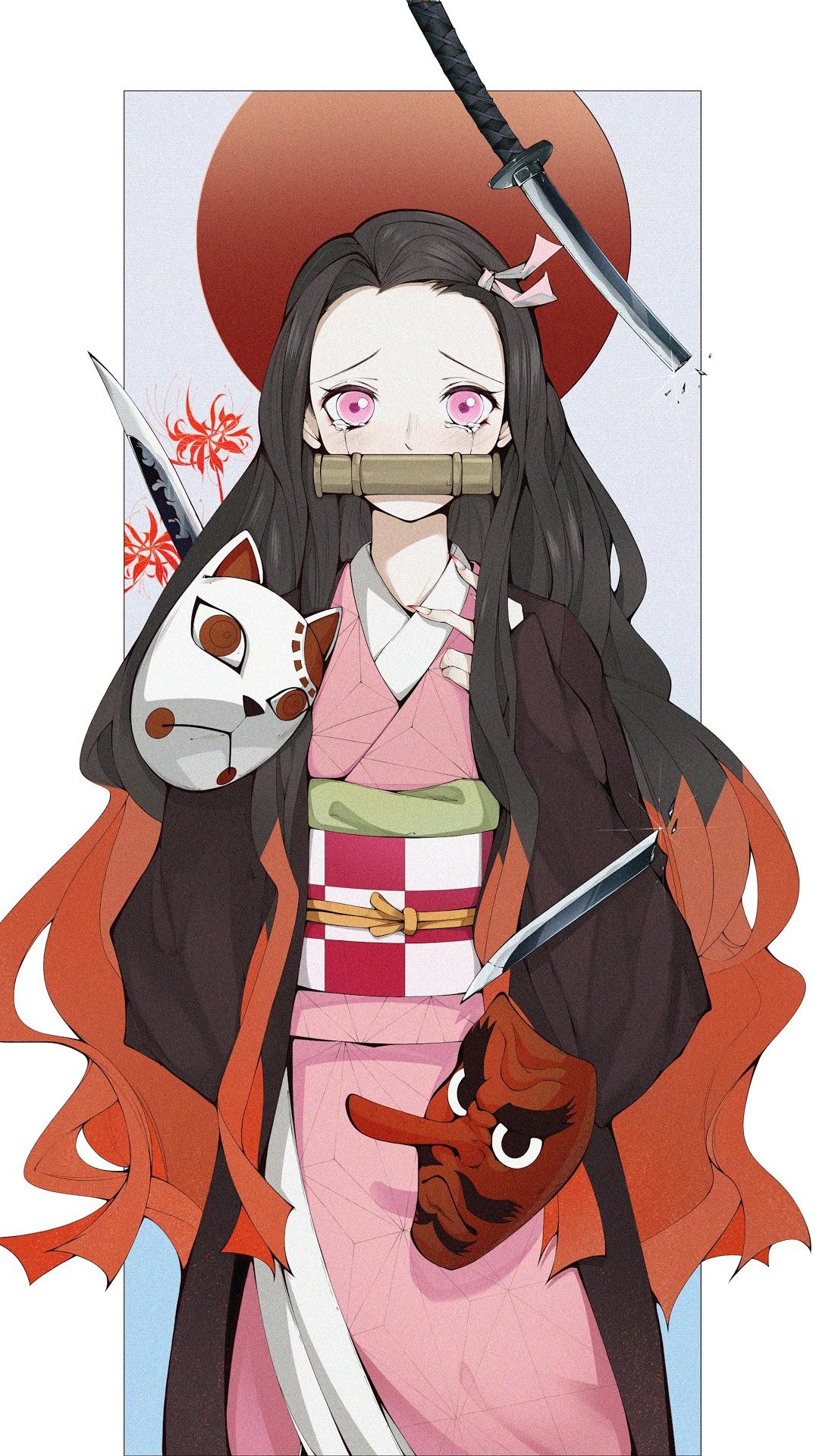 Nezuko Kamado Kimetsu No Yaiba Art Wallpapers