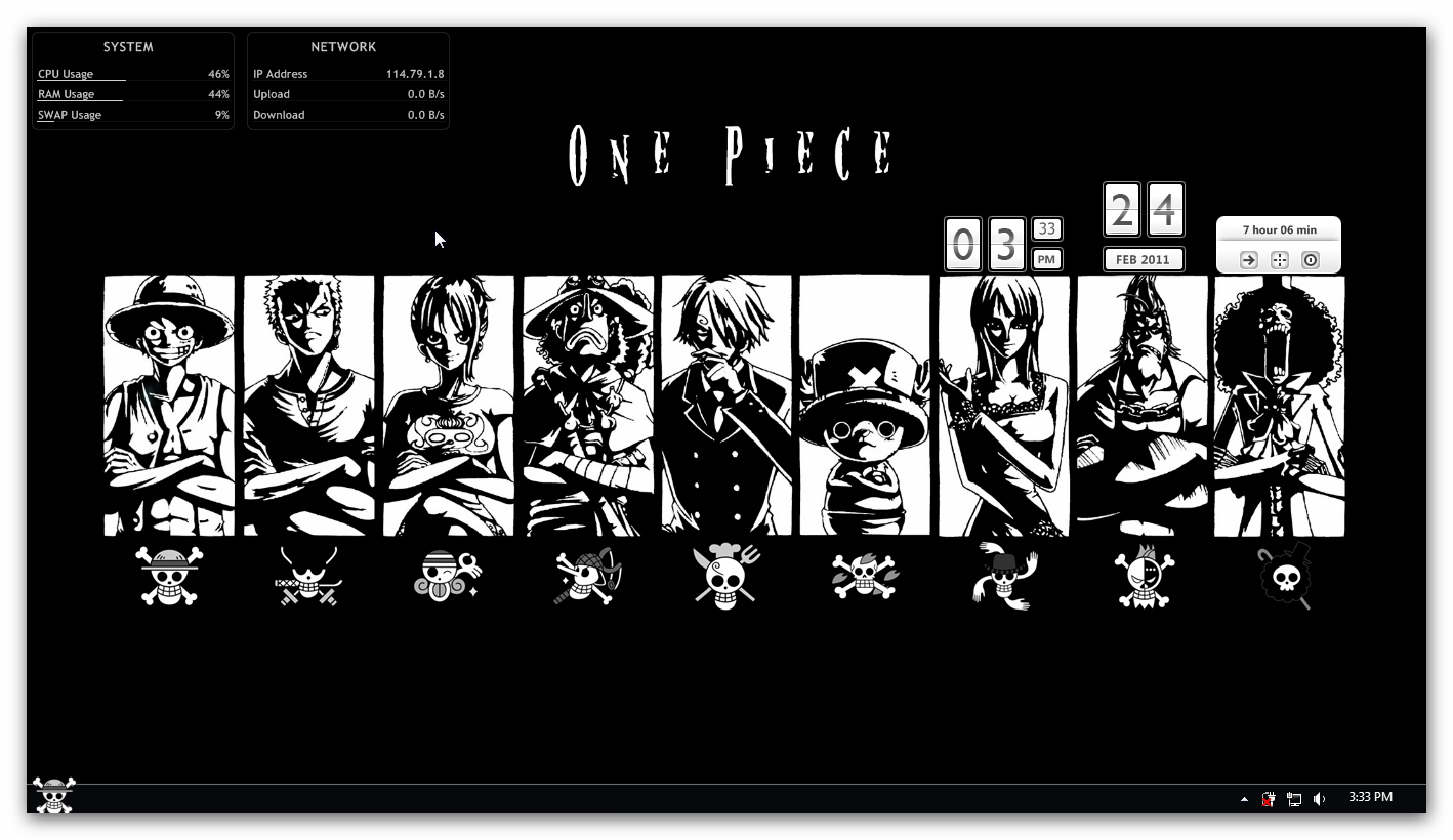 One Piece Black And White Wallpapers