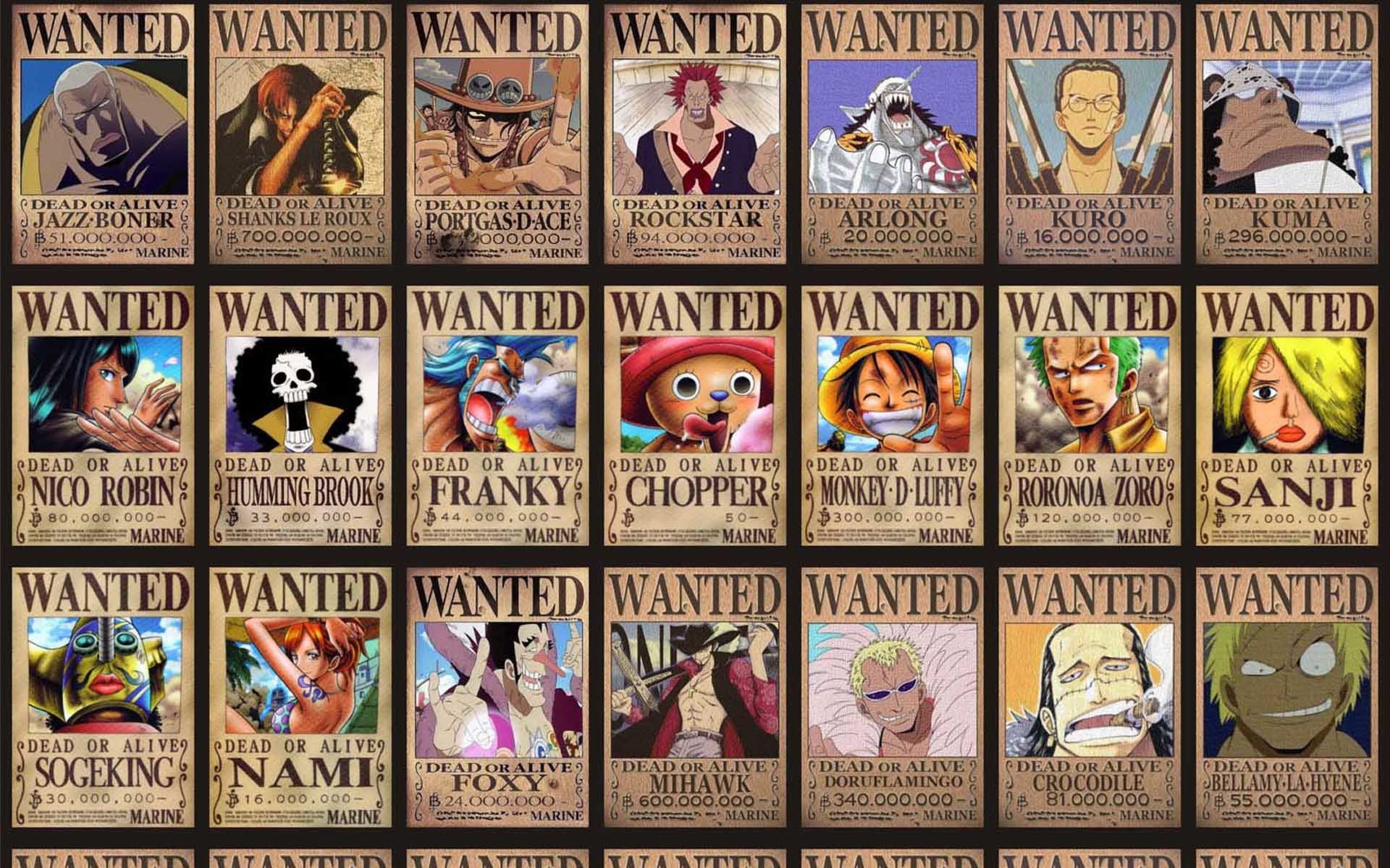 One Piece Wanted Wallpapers