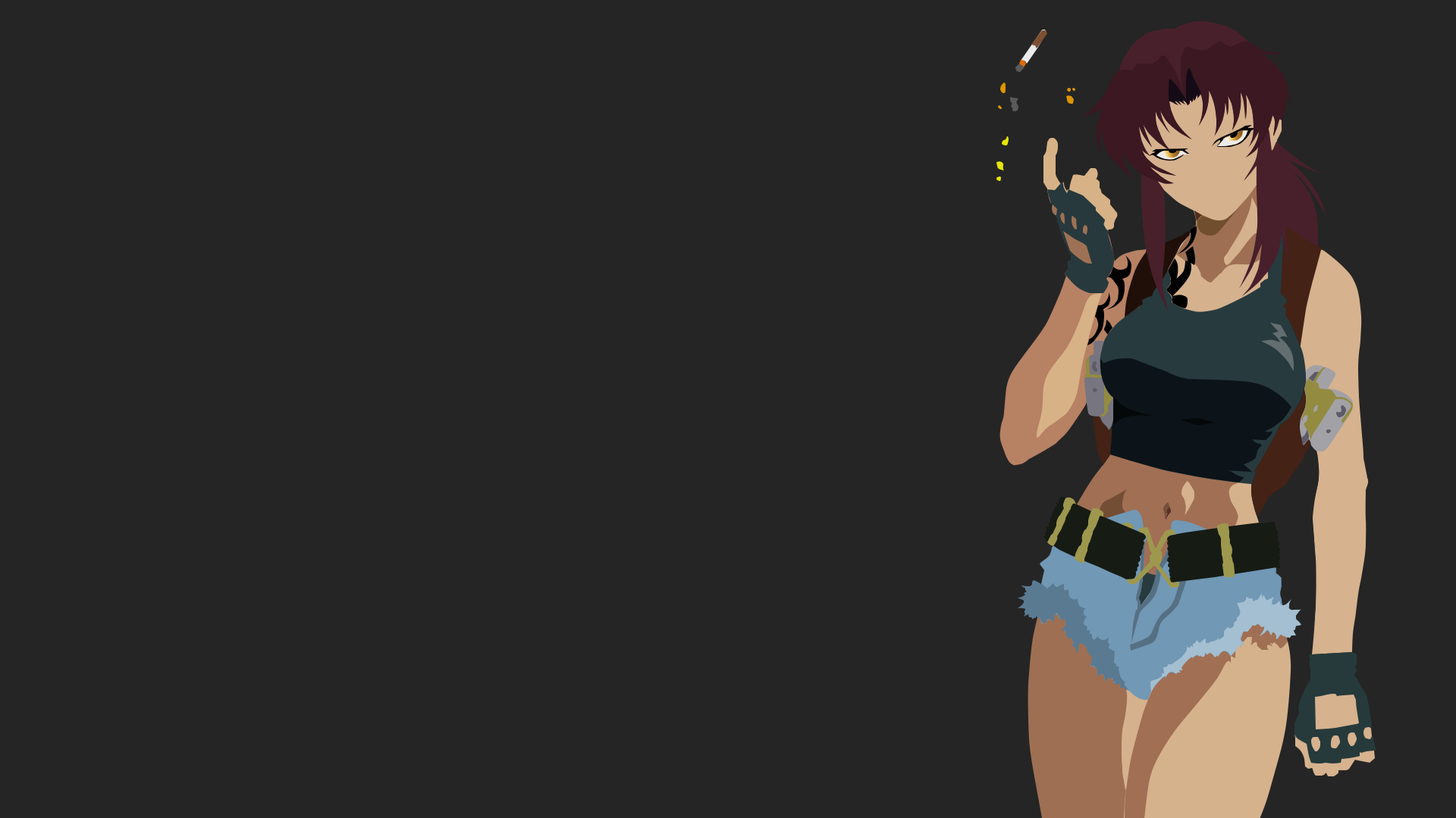 Revy Black Lagoon Minimal Wallpapers