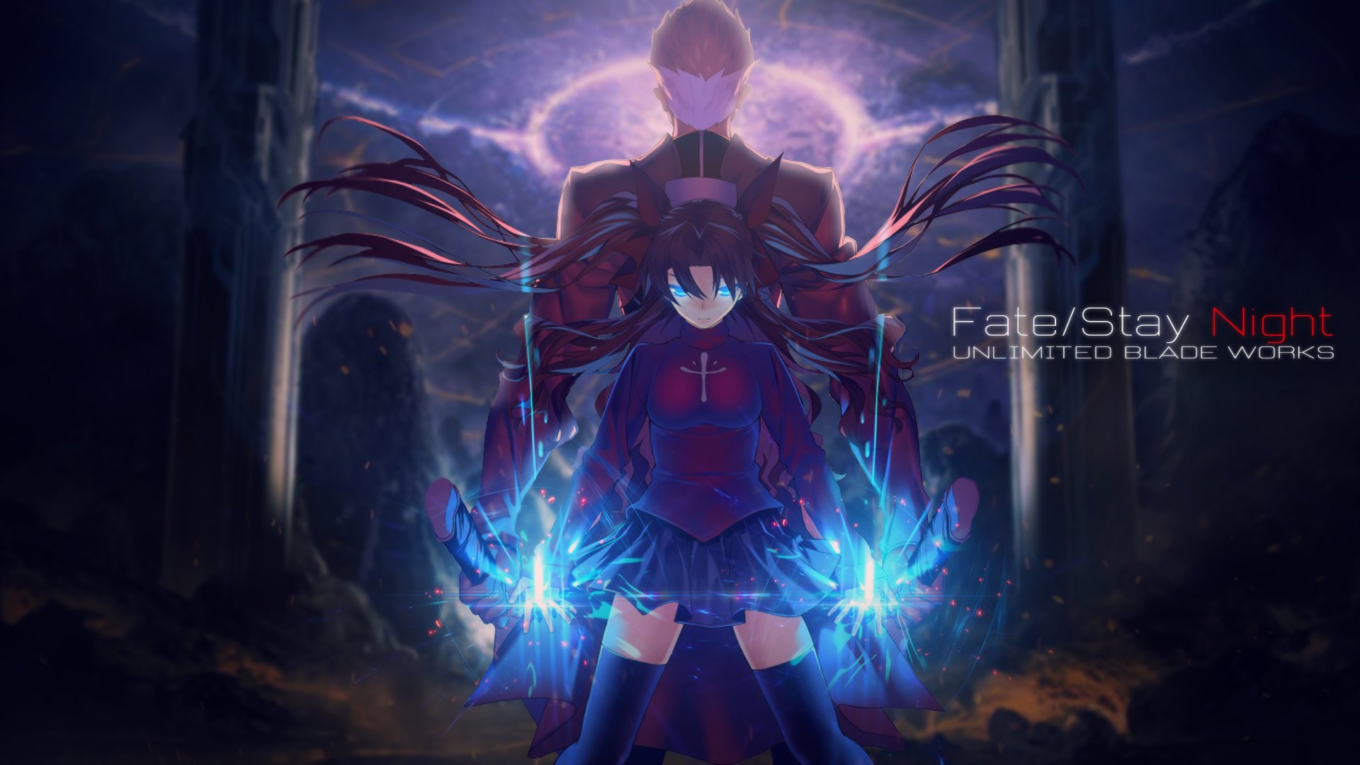 Rin Tohsaka Fate Stay Night Unlimited Blade Works Wallpapers