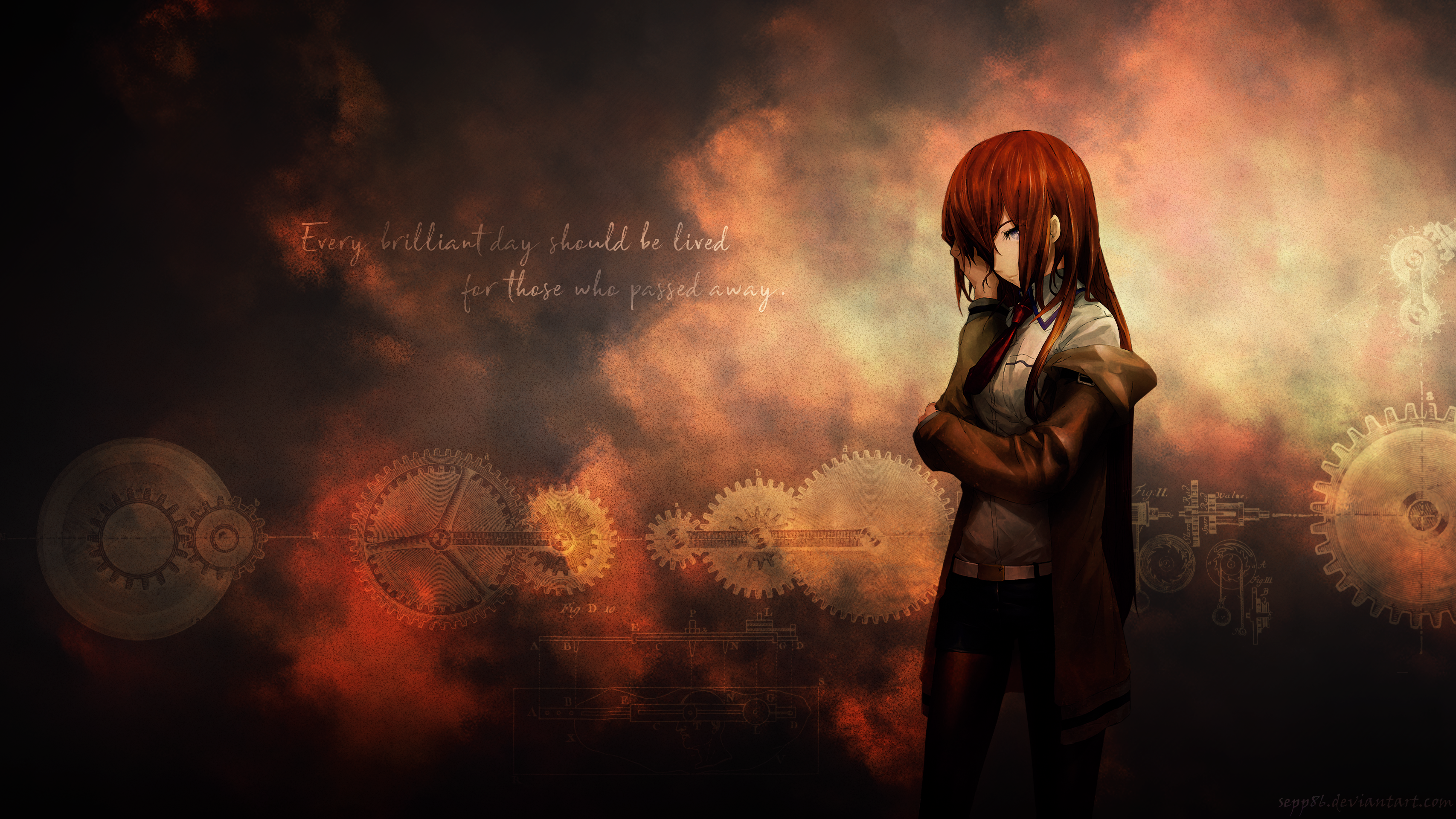 Sad Makise Kurisu Wallpapers