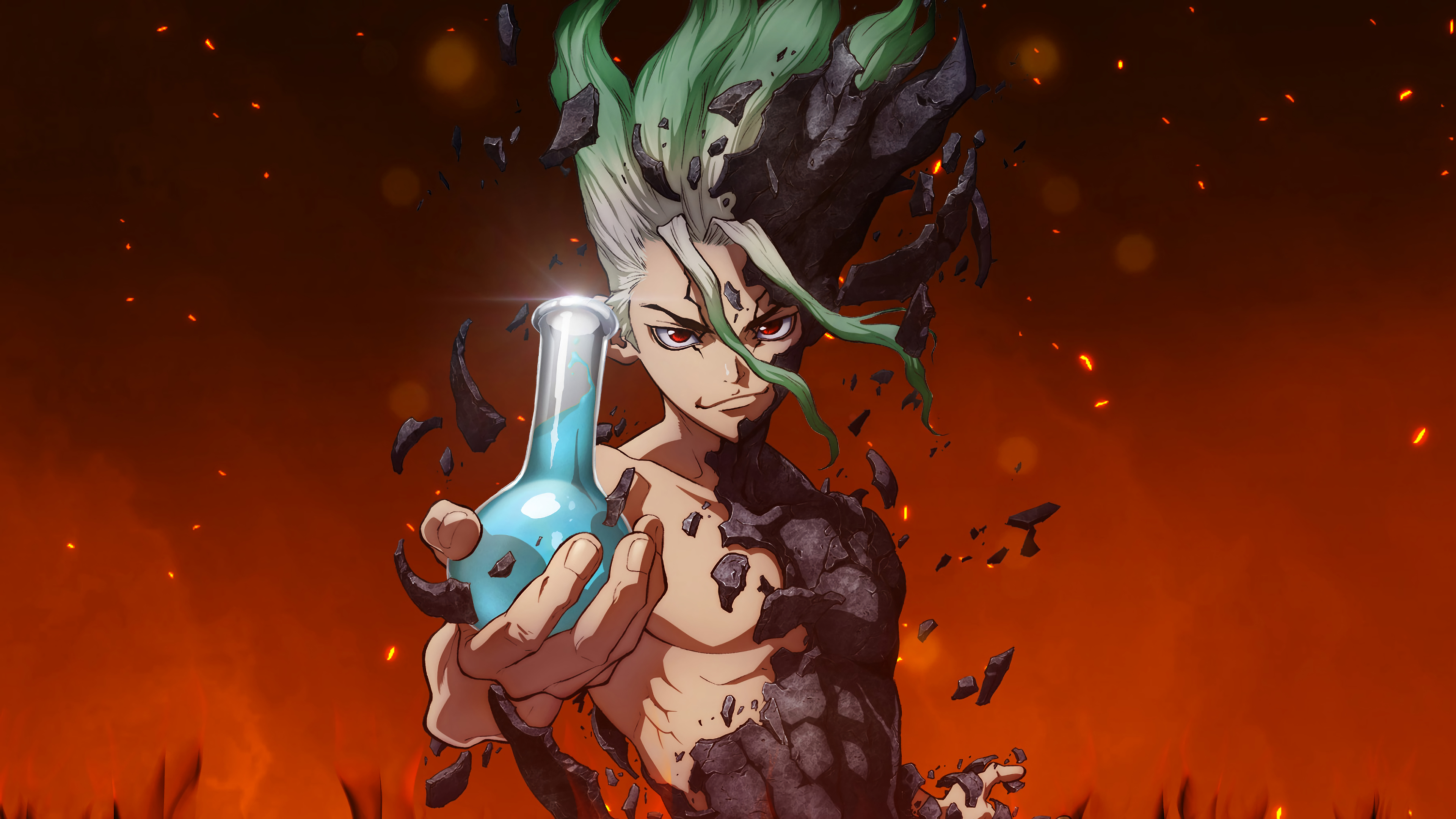 Senku Ishigami In Space Dr. Stone Wallpapers