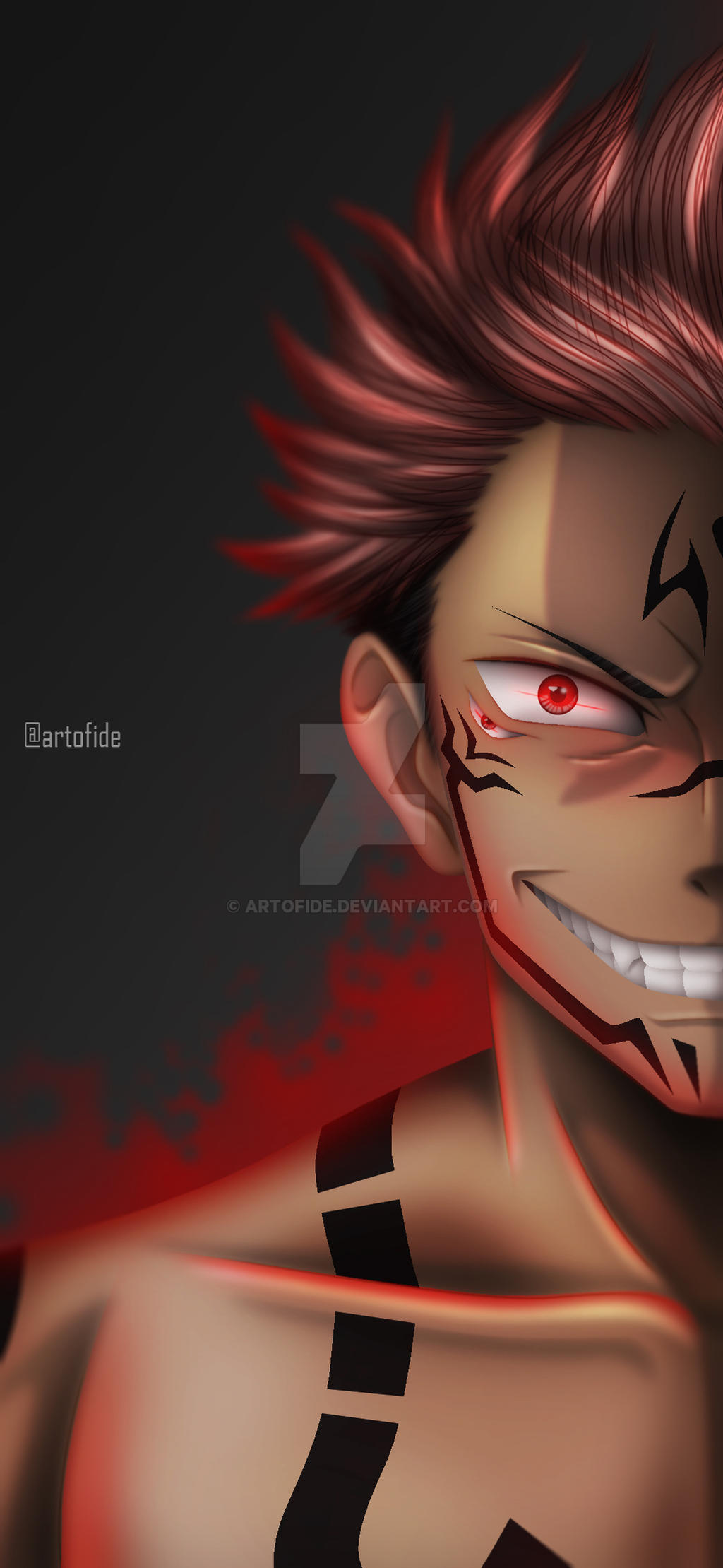 Sukuna Minimal Jujutsu Kaisen Digital Art Wallpapers