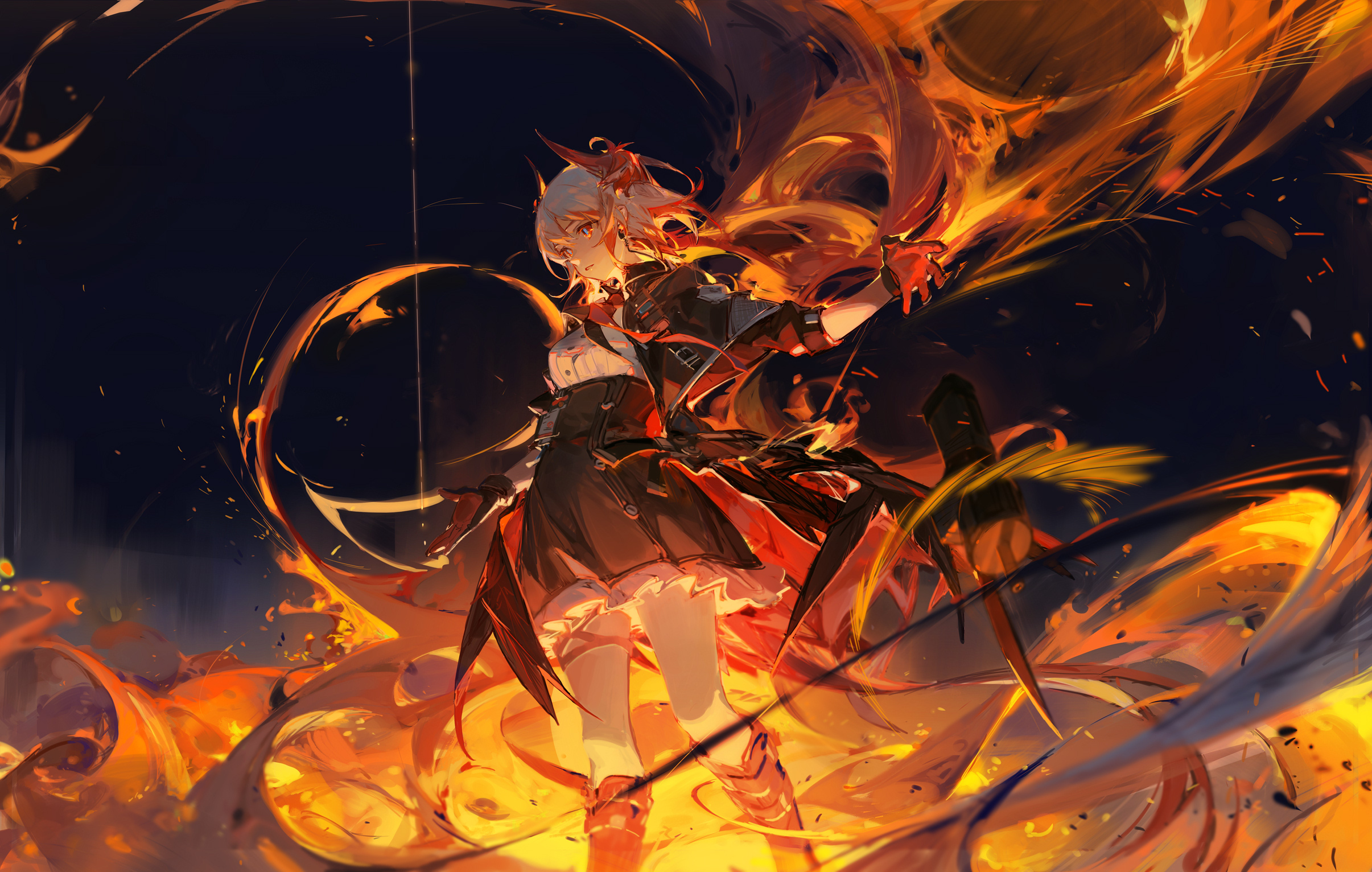 Surtr Art Arknights Hd Wallpapers