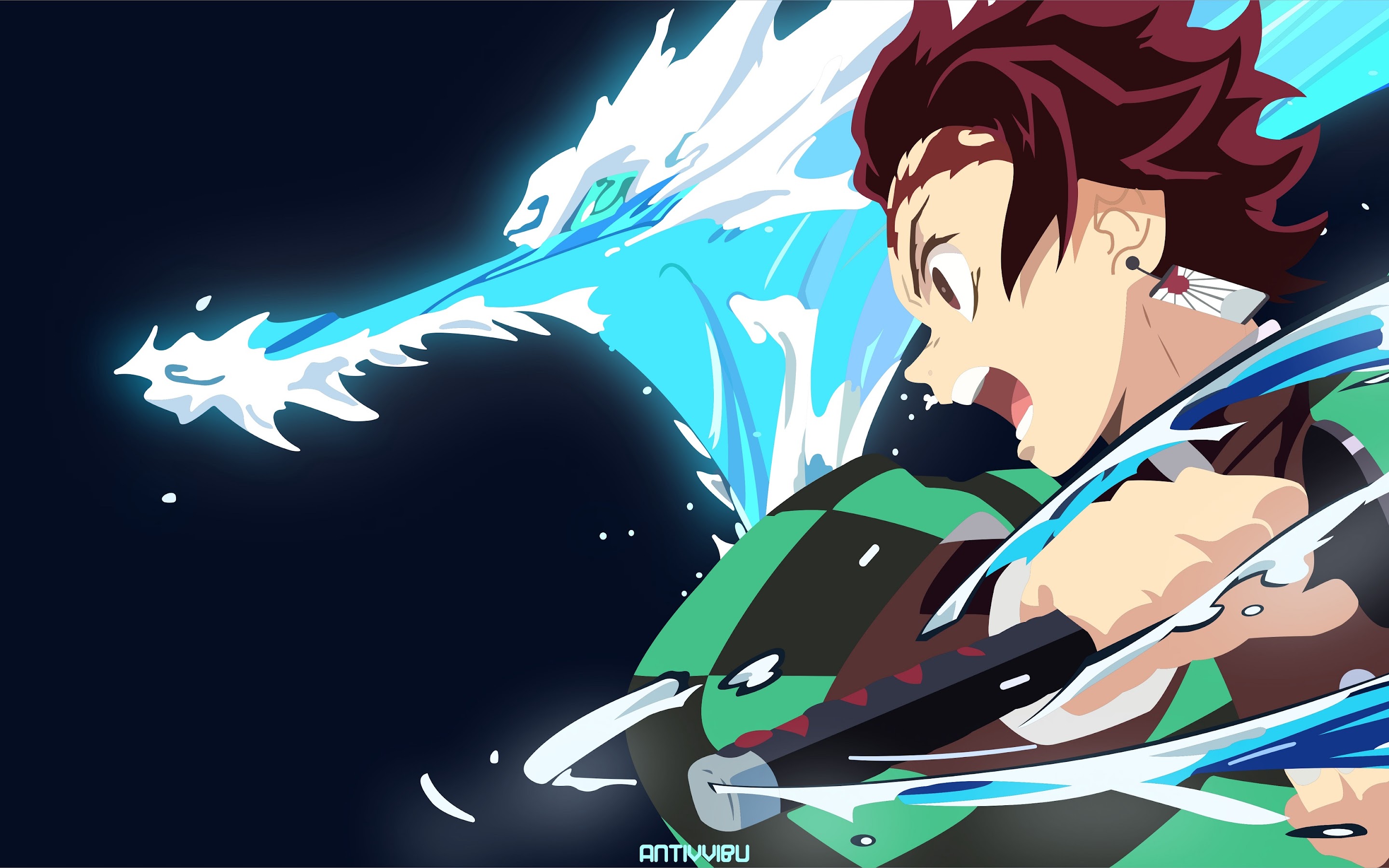 Tanjirou Kamado Minimal Art Wallpapers