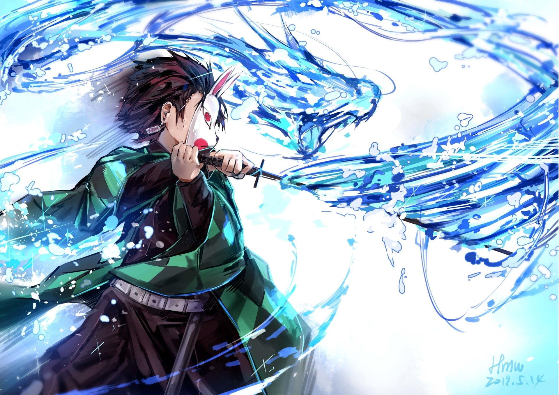 Tanjirou Kamado Minimal Art Wallpapers